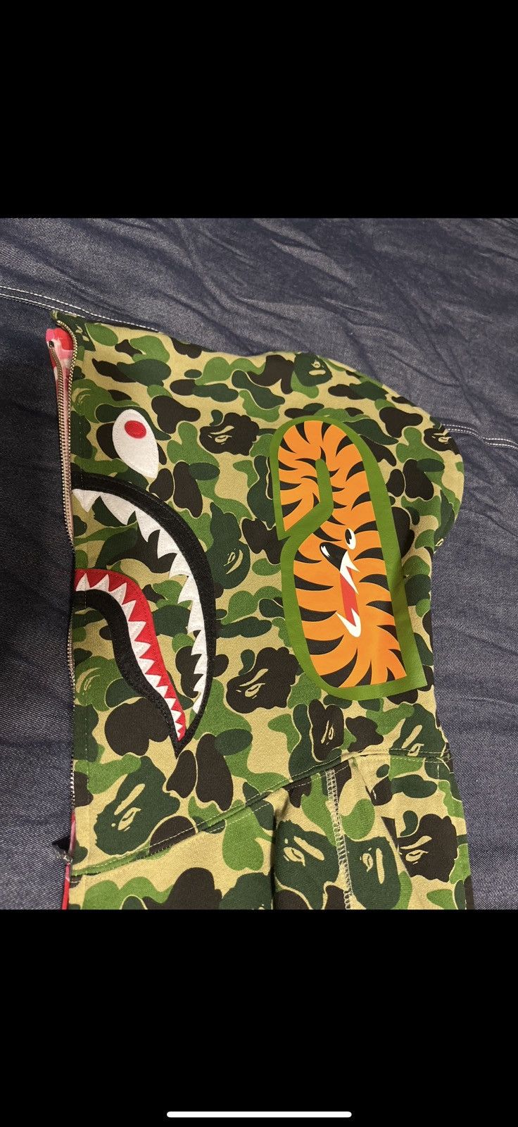 Bape ABC Camo Split Half Shark Full Zip Hoodie Size US XL / EU 56 / 4 - 12 Thumbnail