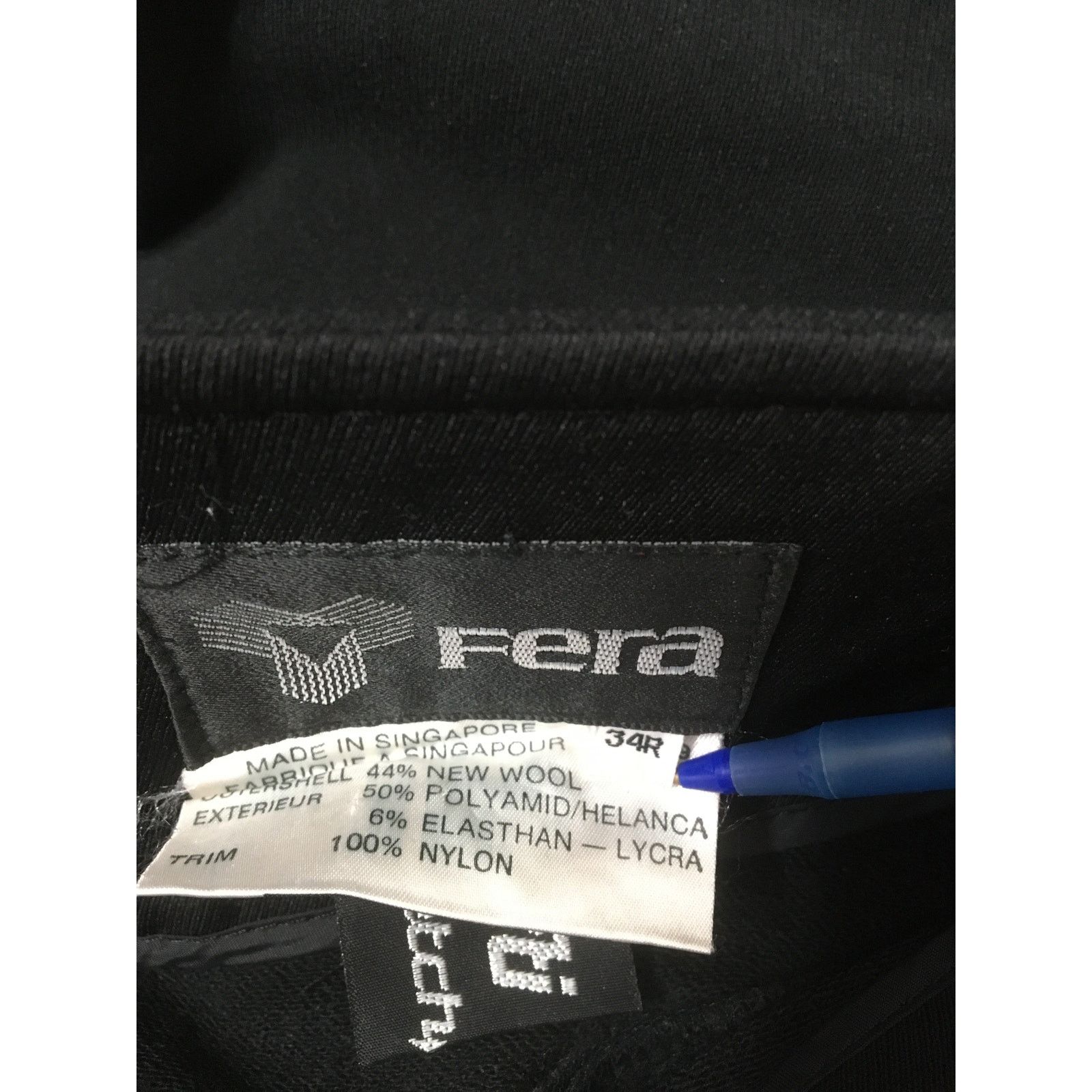Fera FERA Stretchy 34R In Boot Black Snow Ski Wool Blend Pants Size 34" / US 12 / IT 48 - 5 Thumbnail