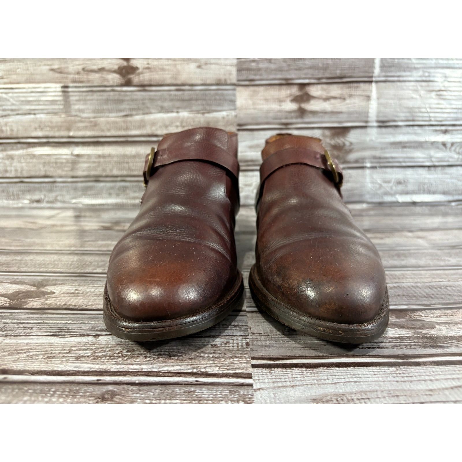 Salvatore Ferragamo Salvatore Ferragamo Single Monk Strap Ankle Boots sz 11 D c Size US 11 / EU 44 - 2 Thumbnail
