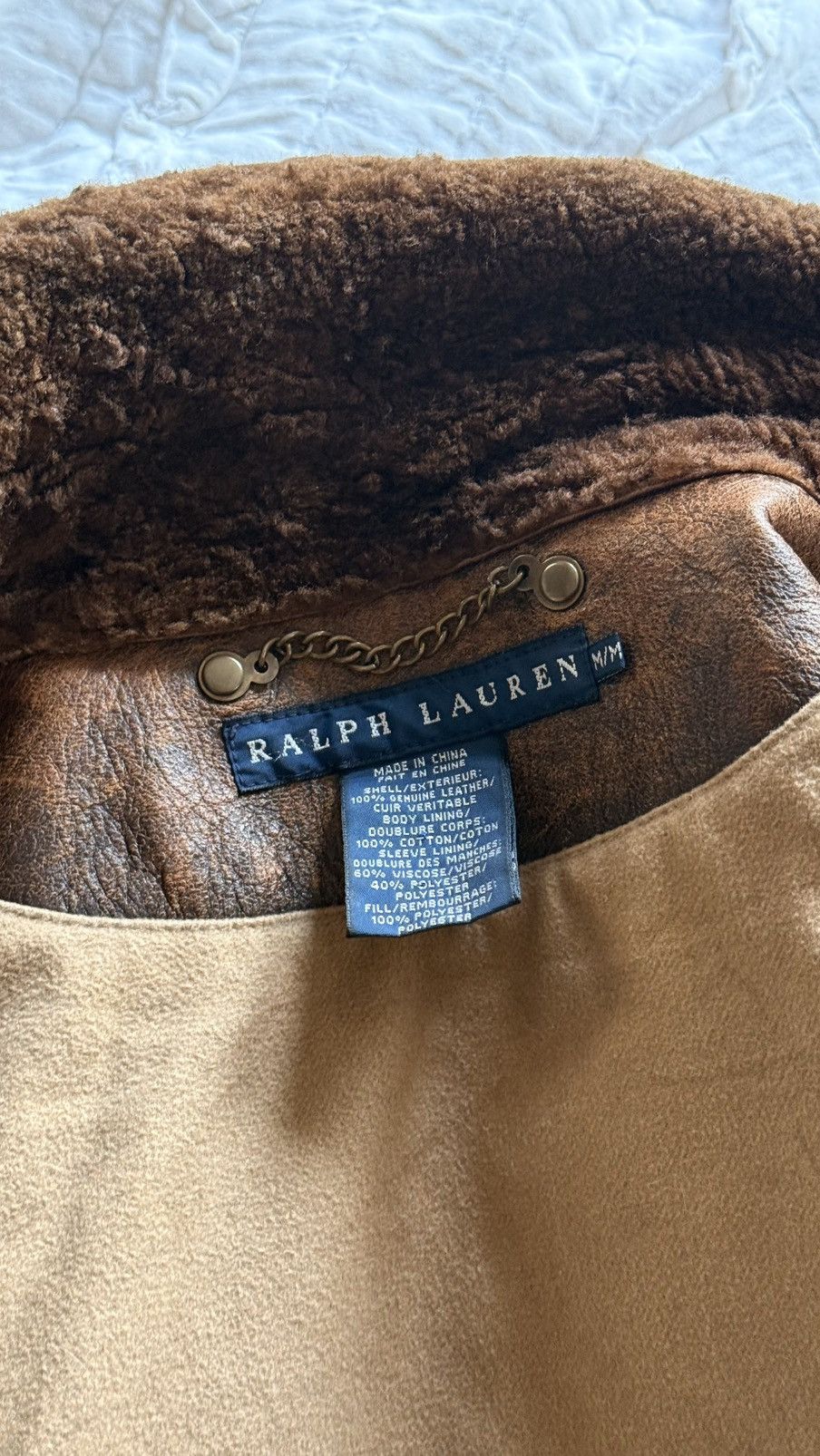 Ralph Lauren Ralph Lauren Leather Shearling Jacket Size US S / EU 44-46 / 1 - 3 Thumbnail