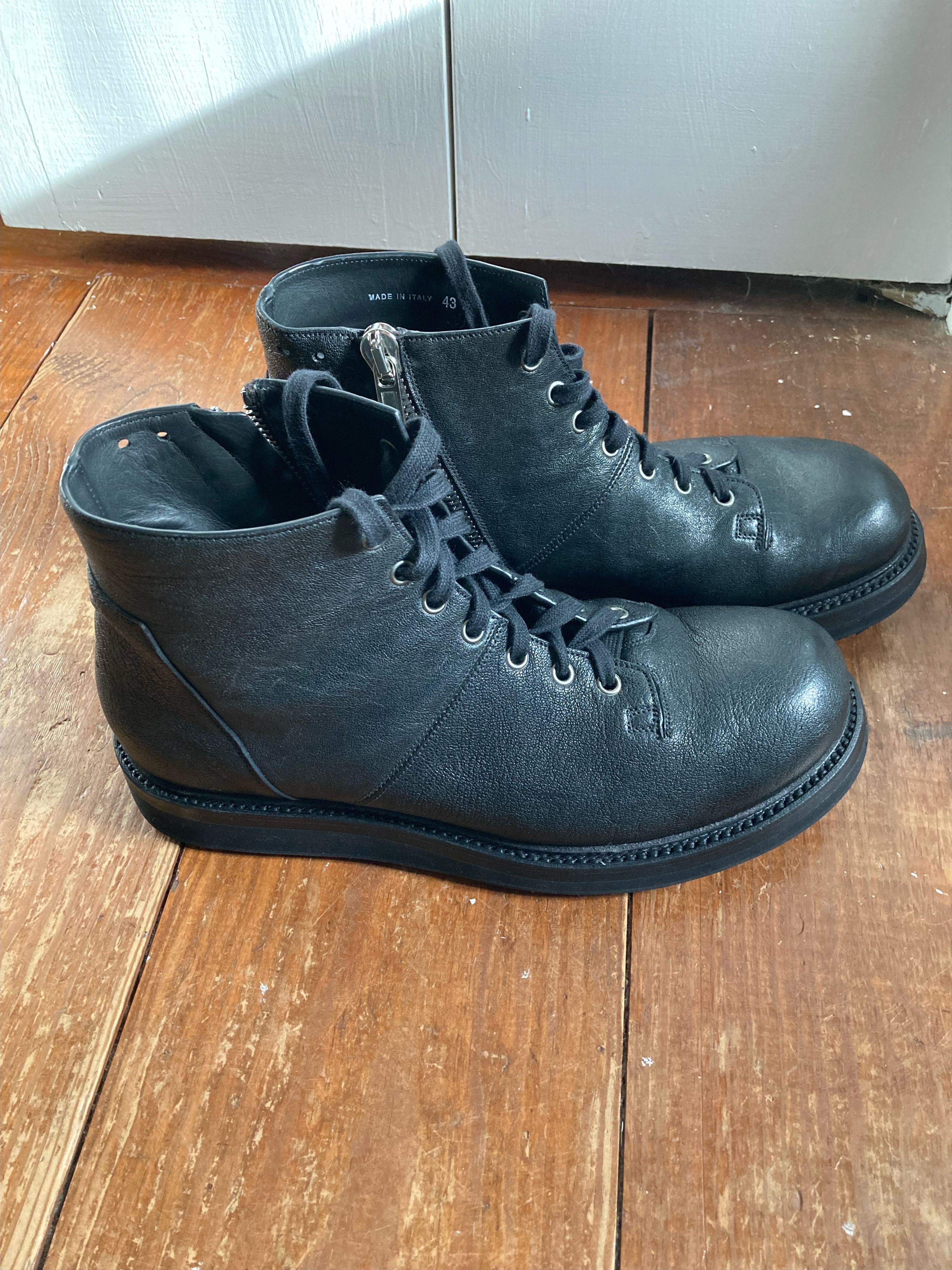 Pre-owned Rick Owens Monkey Boots In Black