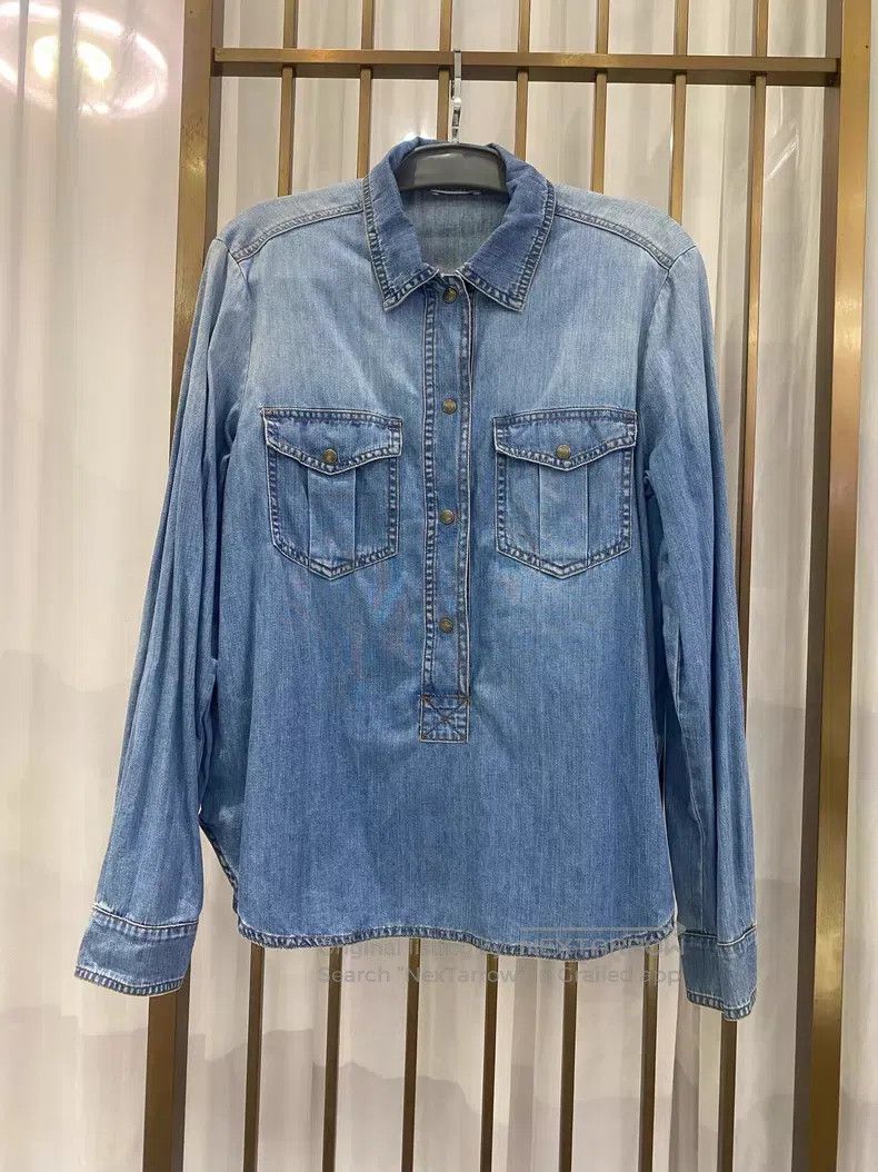 Valentino Valentino Denim long-sleeved shirt Size S / US 4 / IT 40 - 1 Thumbnail