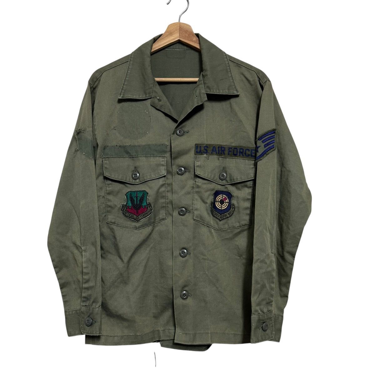 Vintage Vintage OG107 Fatigue Shirt Us Airforce Vietnam War Size US M / EU 48-50 / 2 - 1 Thumbnail