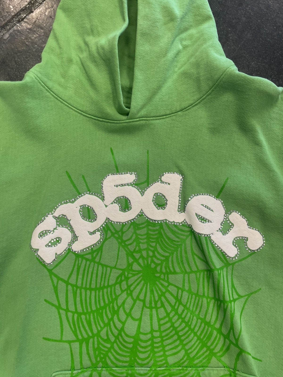 Sp5der Spider Green Crystal Hoodie Size US XXL / EU 58 / 5 - 1 Thumbnail
