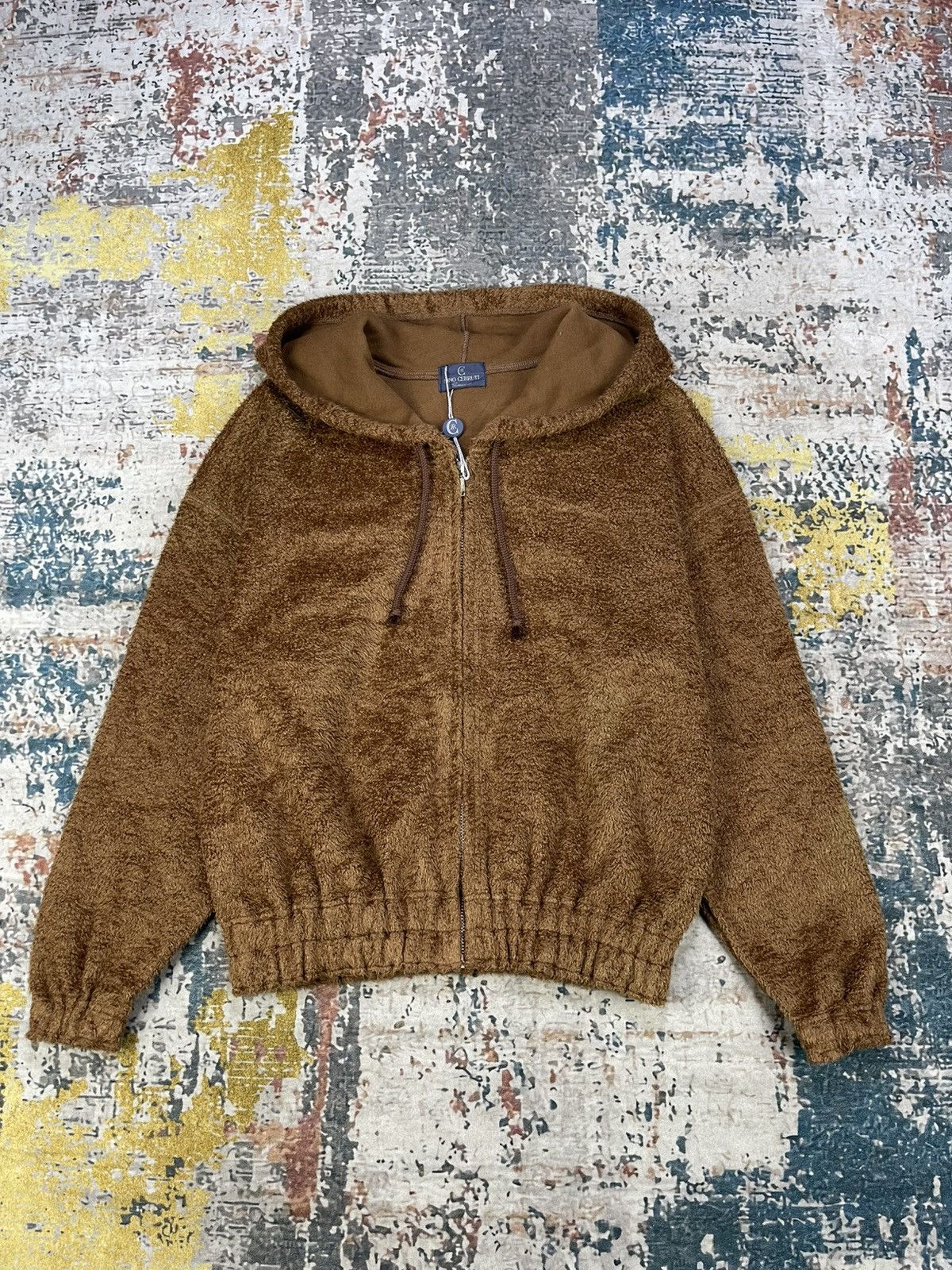 Cerruti 1881 Nino Cerruti Cropped Hoodie Teddy Jacket Size ONE SIZE - 1 Thumbnail