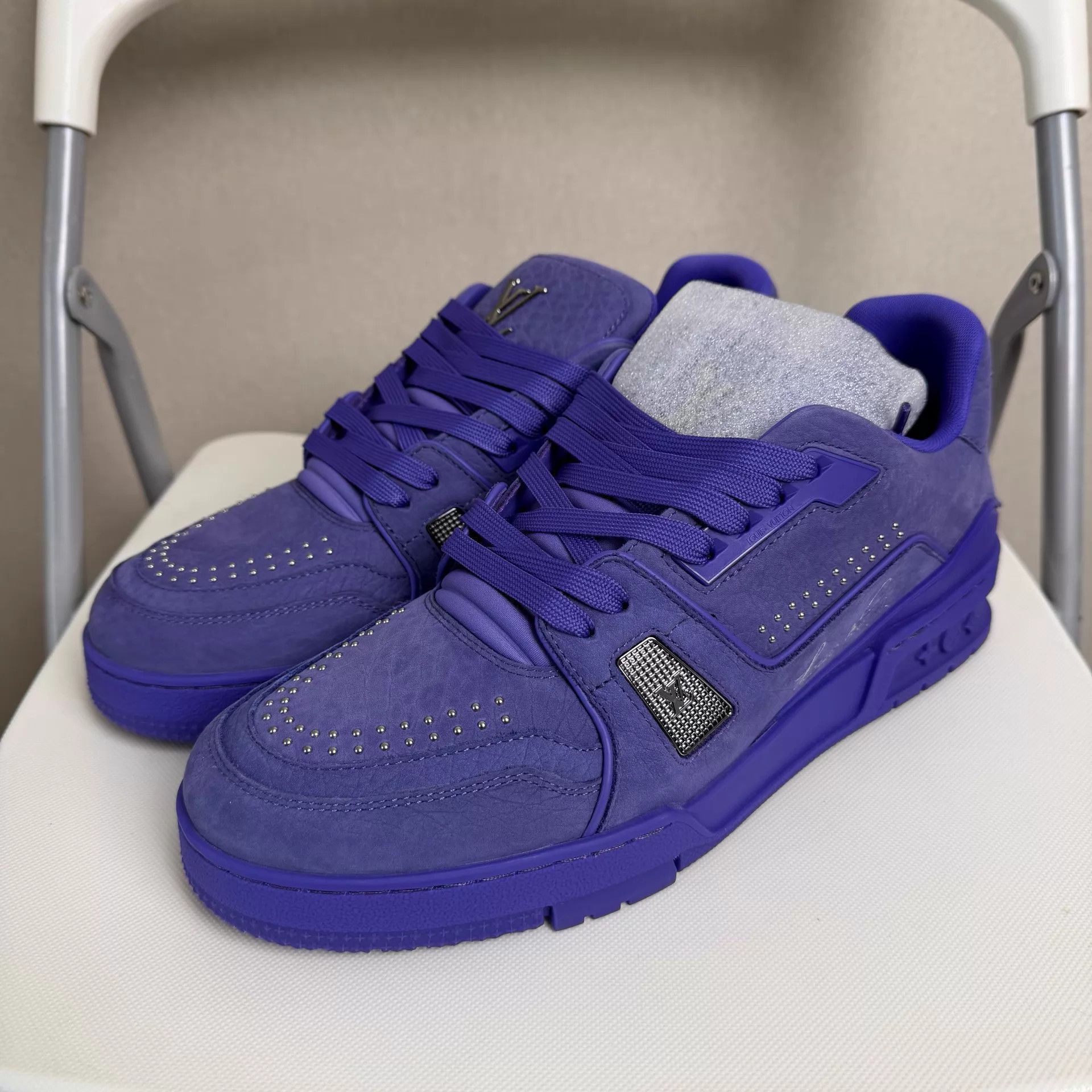 Louis Vuitton Purple Low-Top Sneakers Size 9 Size US 9 / EU 42 - 1 Thumbnail