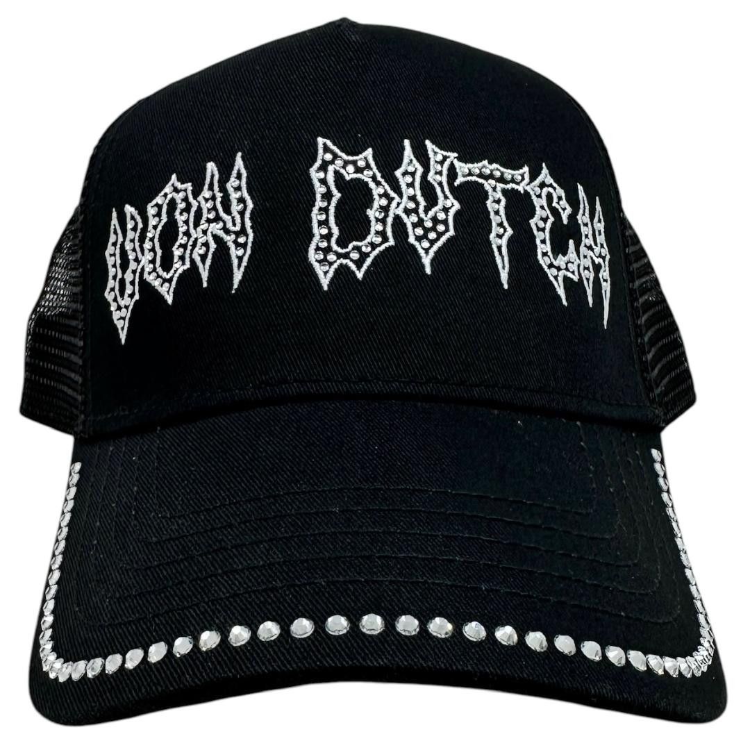Von Dutch Von Dutch Trucker Hat Black Rhinestones Crystal Snapback Cap Size ONE SIZE - 1 Thumbnail