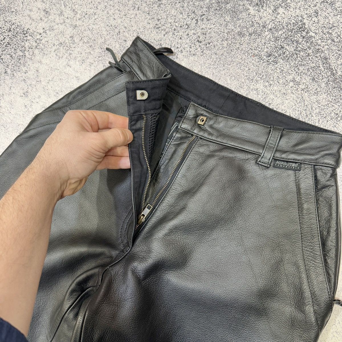 Hein Gericke Classic Gear Hiprotec Leather Motorcycle Pants Size 40 Size 30" / US 8 / IT 44 - 7 Thumbnail