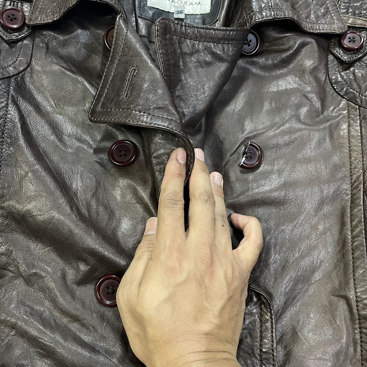 Other Vintage Anagram Paris Leather Long Coat Sheepskin Size S / US 4 / IT 40 - 5 Thumbnail