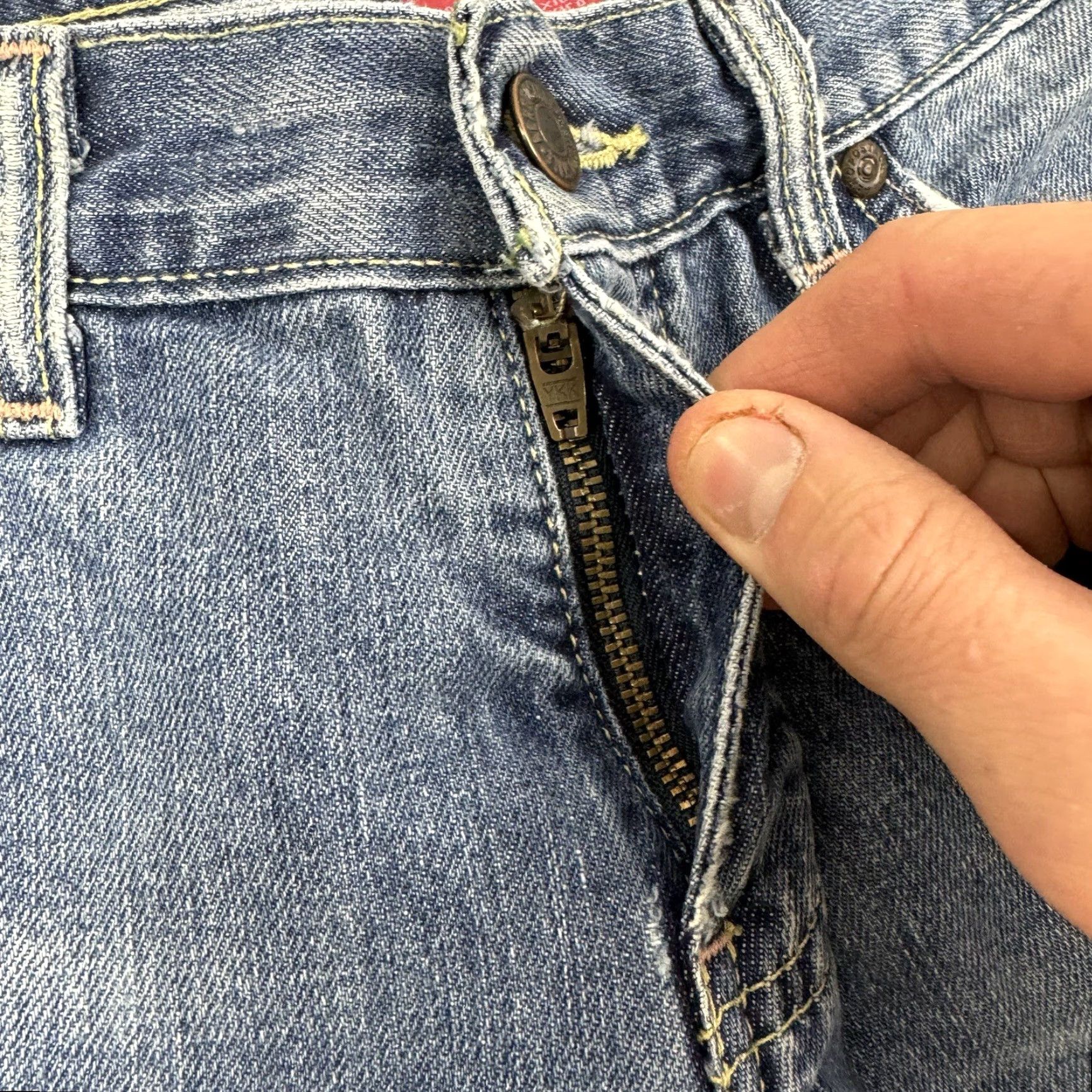 Vintage VINTAGE Aéropostale Jeans Womens Flared 3/4 Blue Grunge Y2K Retro Punk Style Denim Size 26" / US 2 / IT 38 - 7 Thumbnail