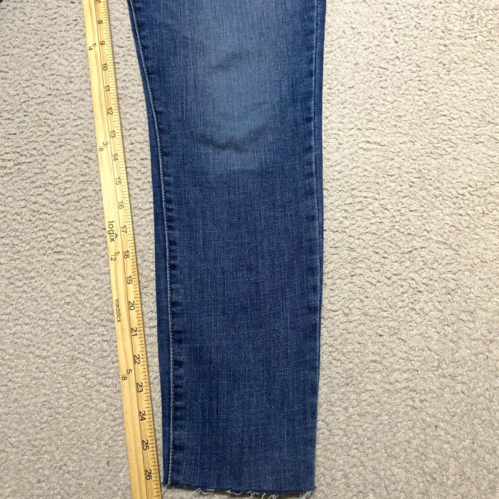 Levi's Levi'S Jeans Womens 31 Blue Denim Wash High Rise Skinny Raw Hem Size 24" / US 00 / IT 34 - 6 Thumbnail