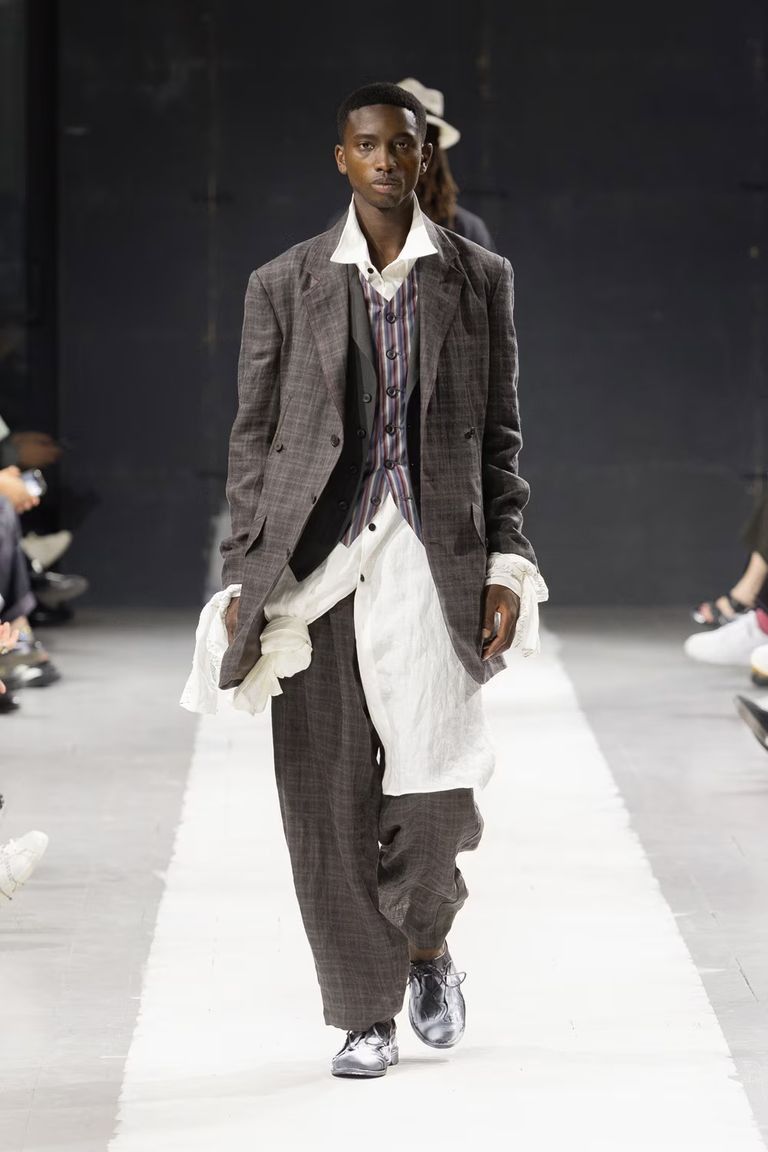 Yohji Yamamoto Yohji Yamamoto Pour Homme Double Layered vest inner pattern Size US L / EU 52-54 / 3 - 9 Thumbnail