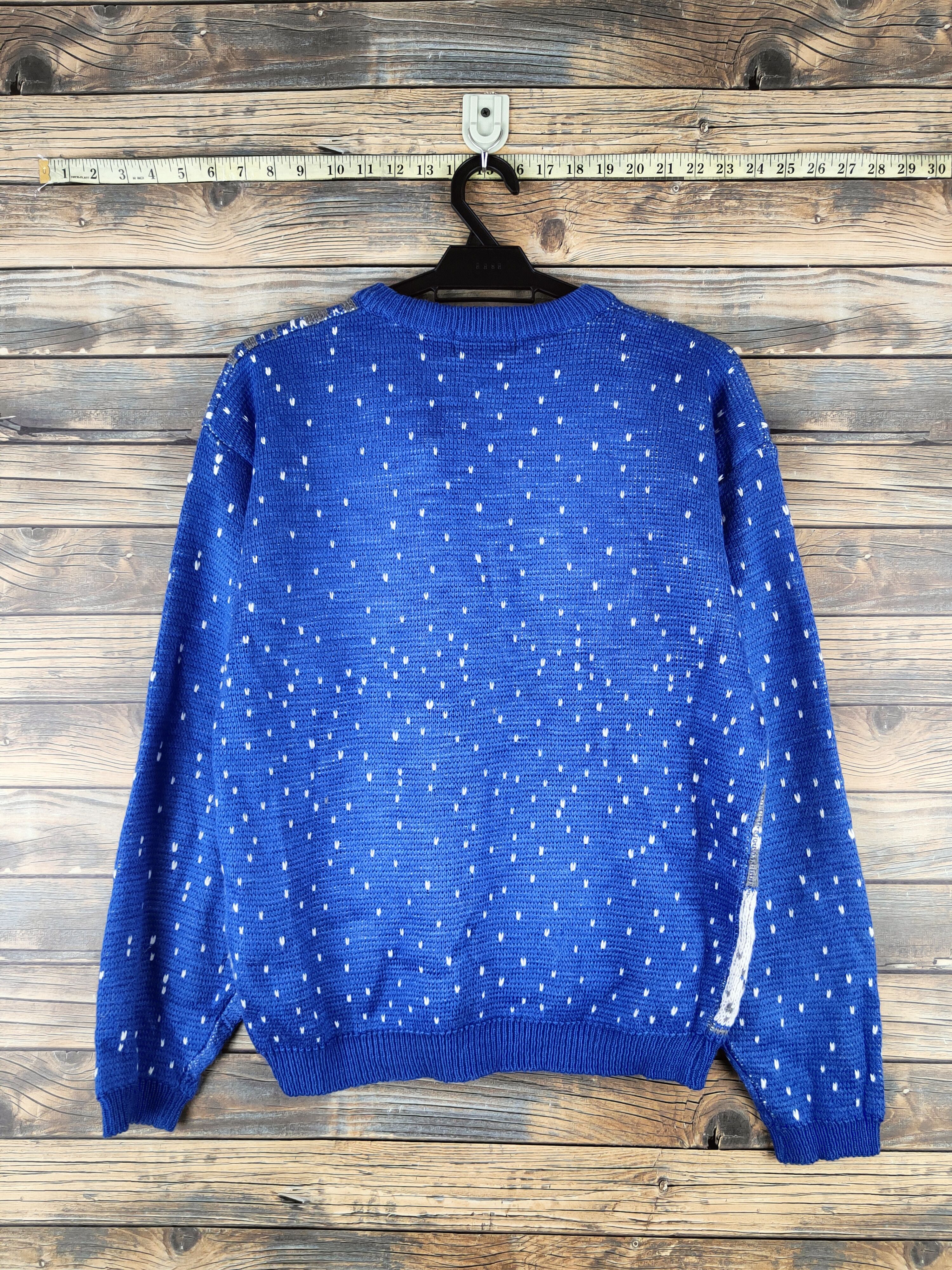 Japanese Brand DL Trendy Blue Knitwear Sweatshirts #46-144 Size US M / EU 48-50 / 2 - 7 Thumbnail