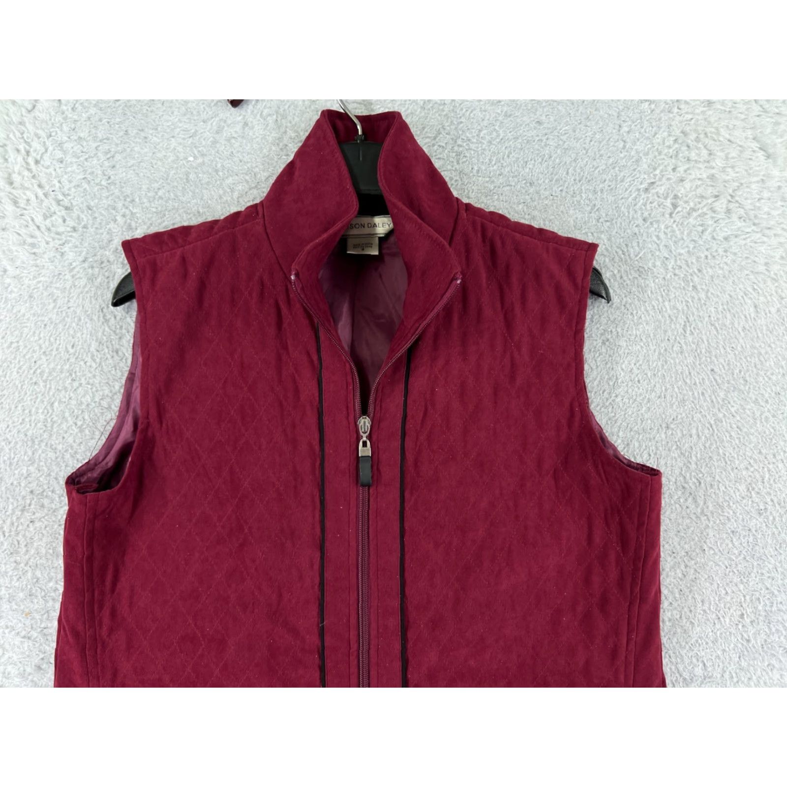 Vintage Allison Daley Vest Women 8 Red Full Zip Pockets Polyester Blend Camping Hike Vest Womens Red Pockets 90s Outdoor Seasonal Regular Mens Girls Size M / US 6-8 / IT 42-44 - 7 Thumbnail