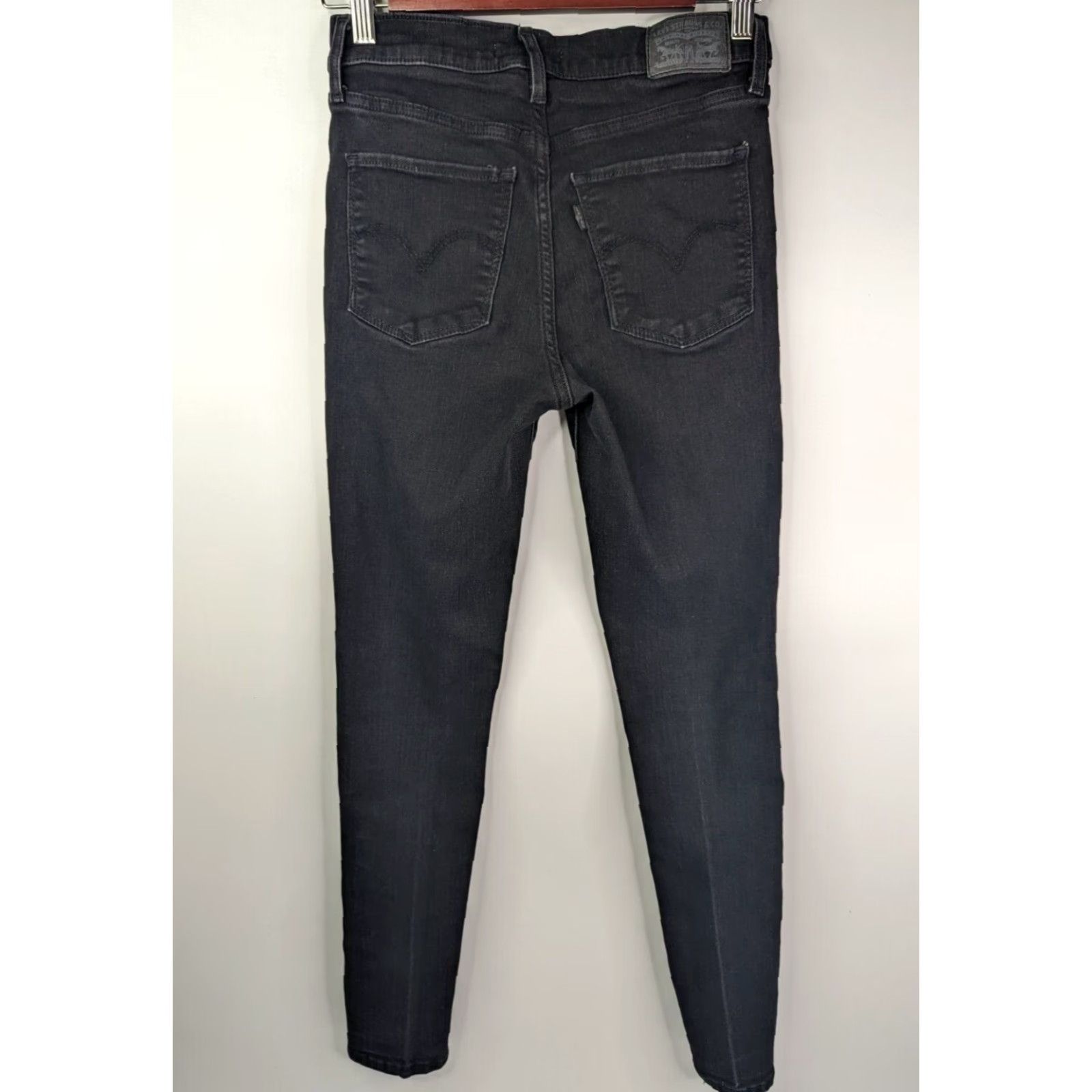 Levi's Levi's Jeans 720 Women 26x28 Black High Rise Super Skinny Stretch Casual Pants Size 26" / US 2 / IT 38 - 4 Thumbnail