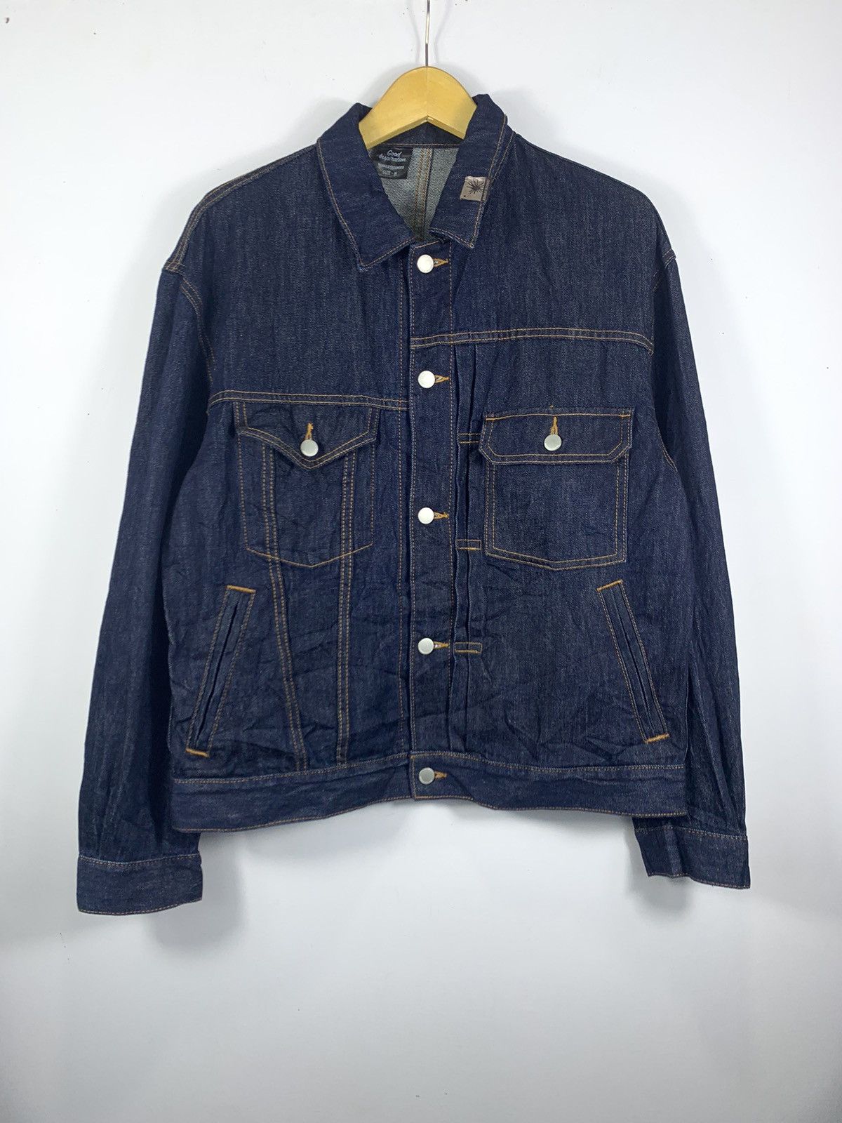 image of Archival Clothing x Avant Garde Archive Miharayasuhiro Deadstock Denim Trucker Jacket in Indigo (Si