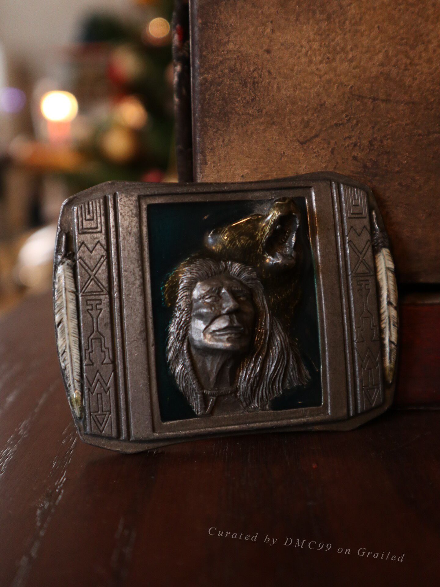 Vintage Vintage 1990 Native American Belt Buckle Size ONE SIZE - 1 Thumbnail
