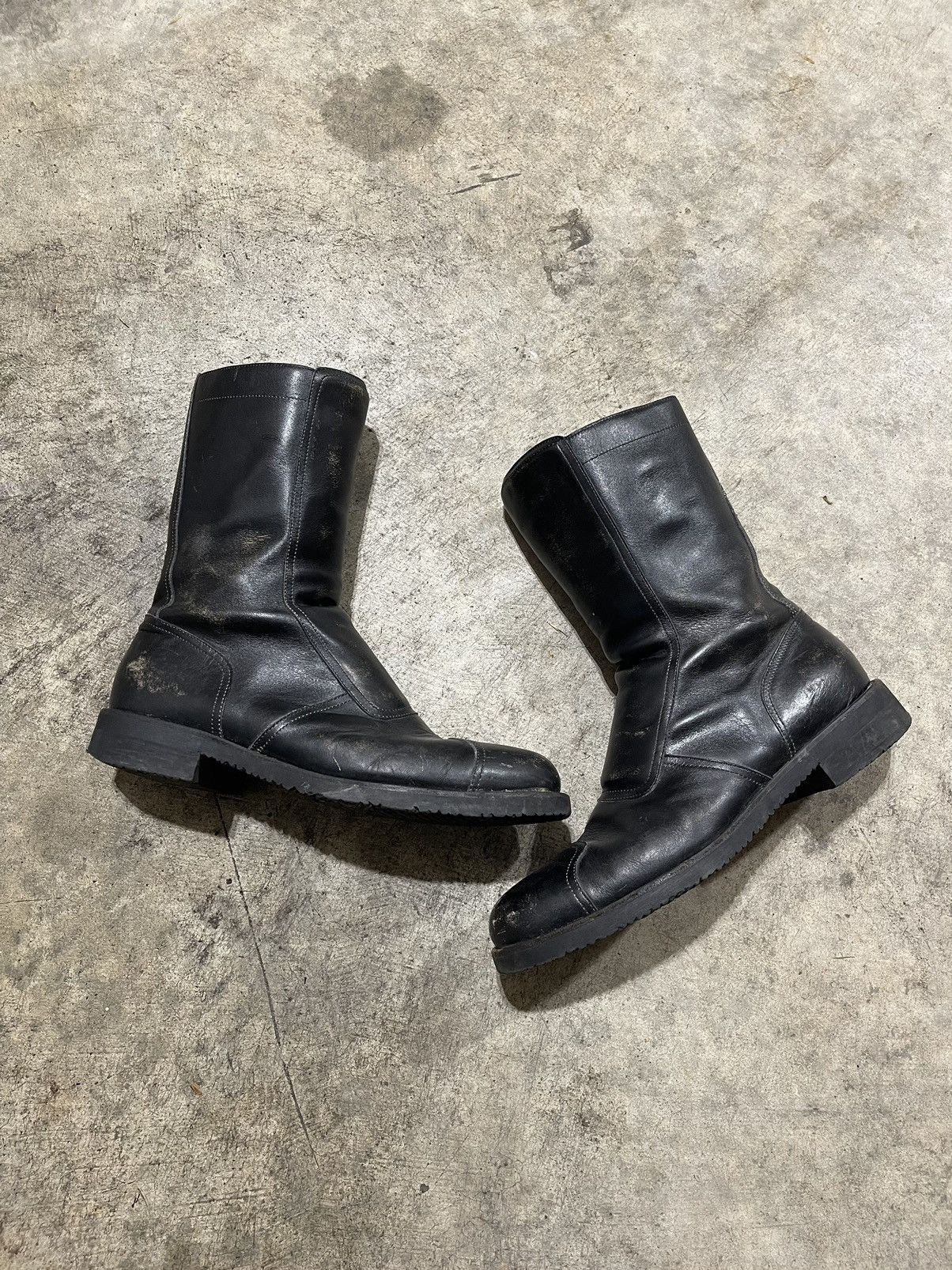 Maison Margiela Maison Margiela Replica Motorcycle Boots Black Leather |  Grailed