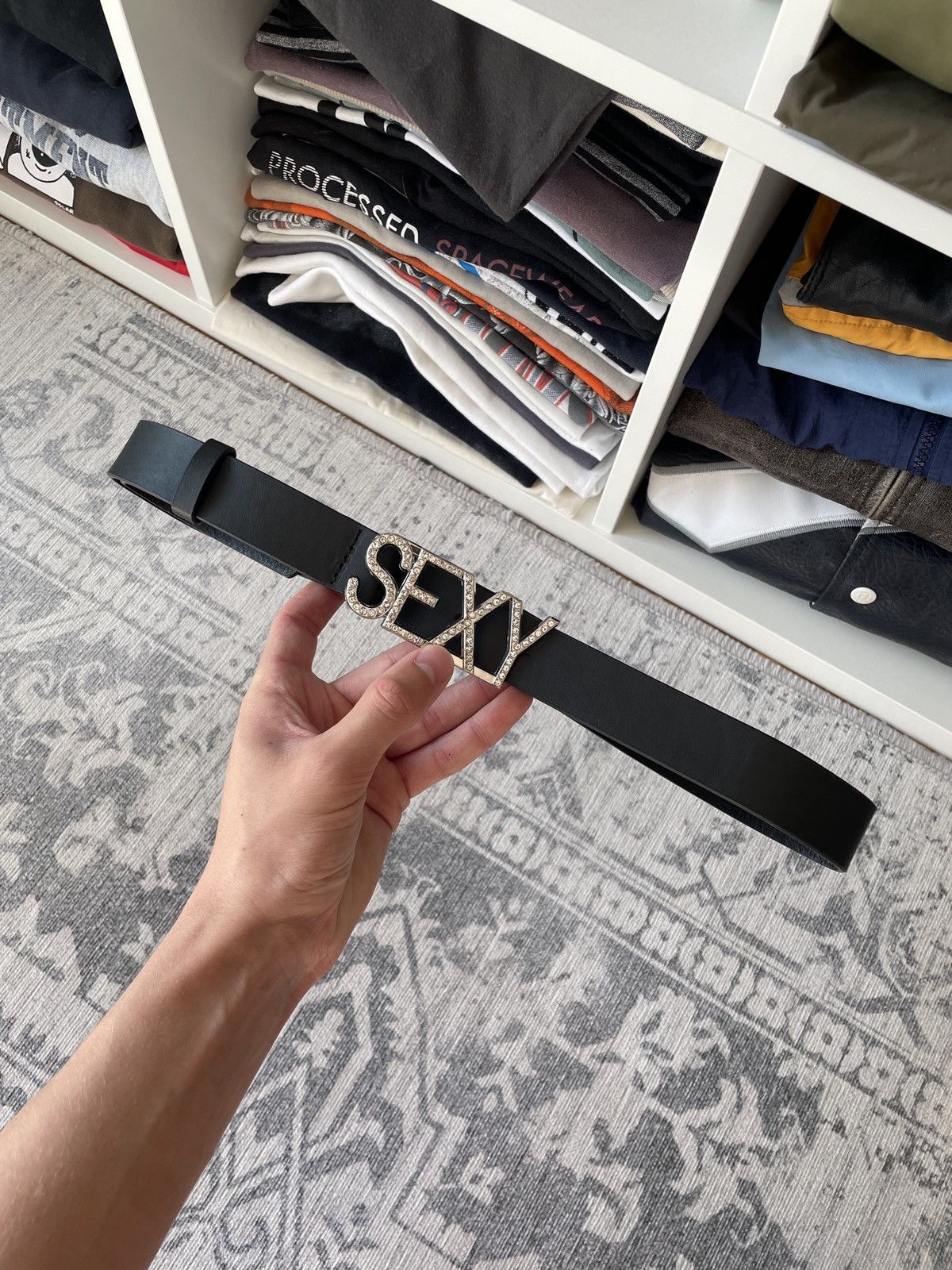 Japanese Brand Sexy Belt Y2K Avant Garde Vintage rhinestones Big Logo Japan Size ONE SIZE - 1 Thumbnail