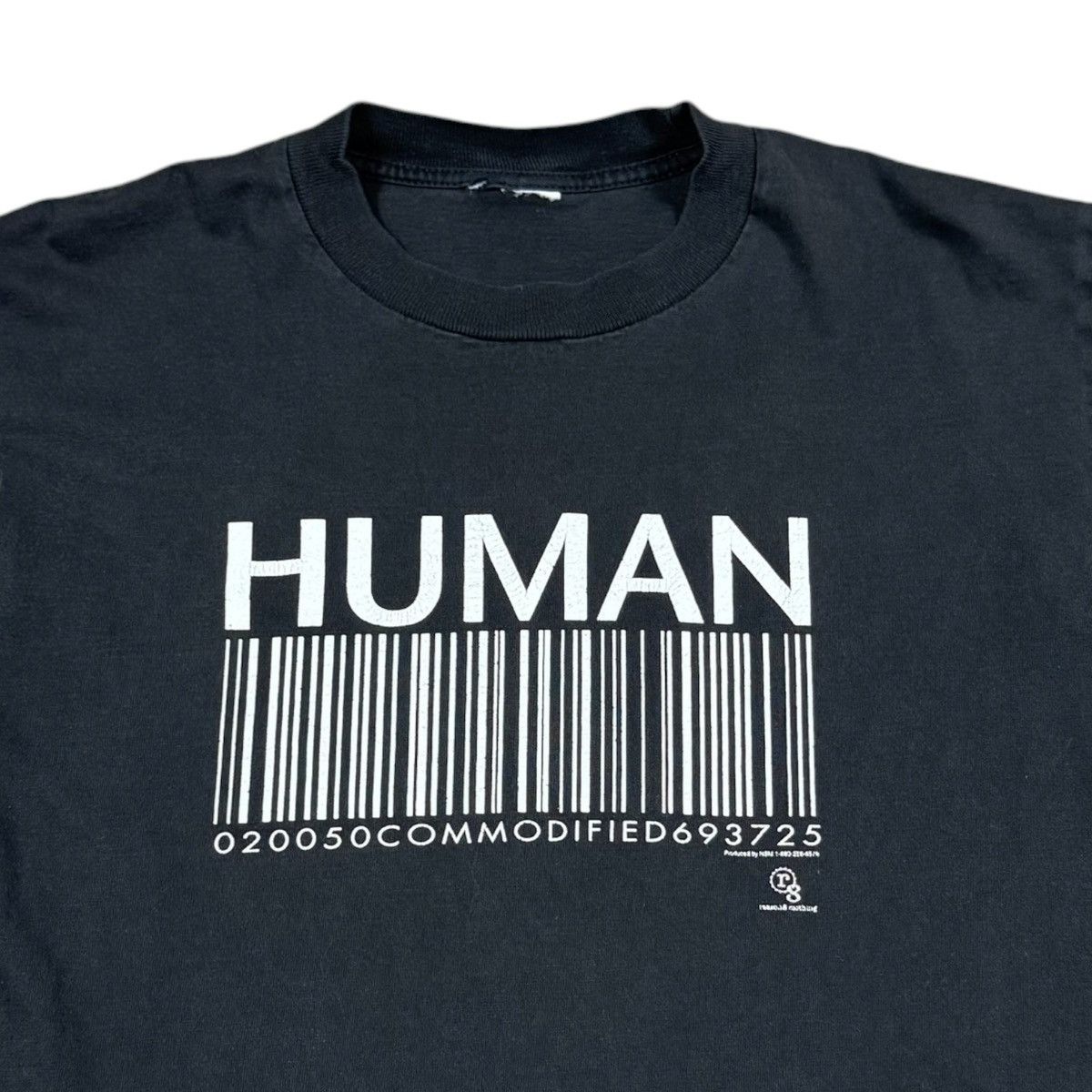 Vintage Vintage Human Barcode Commodified Black Shirt Men's Medium Size US M / EU 48-50 / 2 - 2 Thumbnail