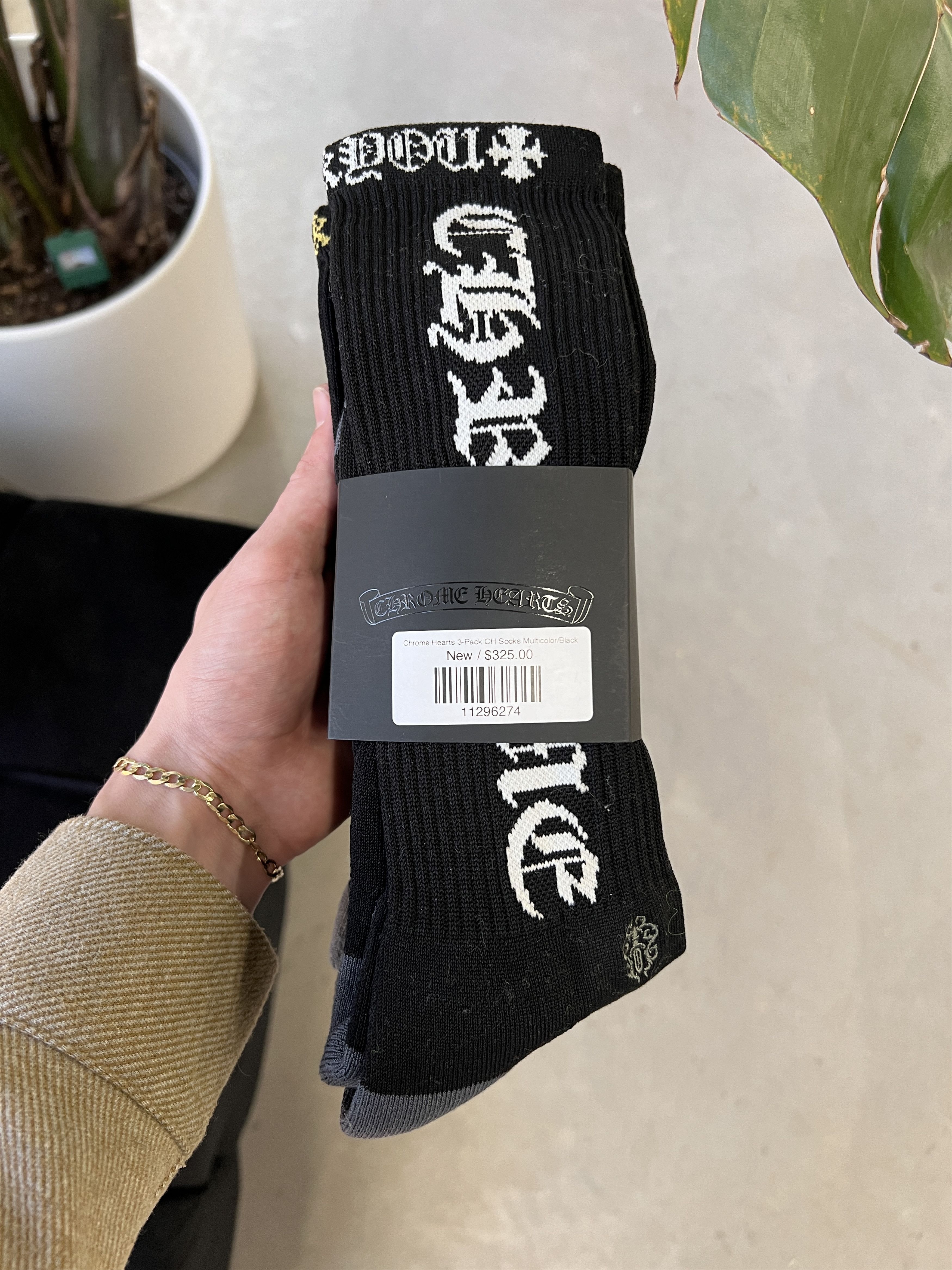 image of Chrome Hearts 3-Pack Ch Socks Multicolor/black, Men's