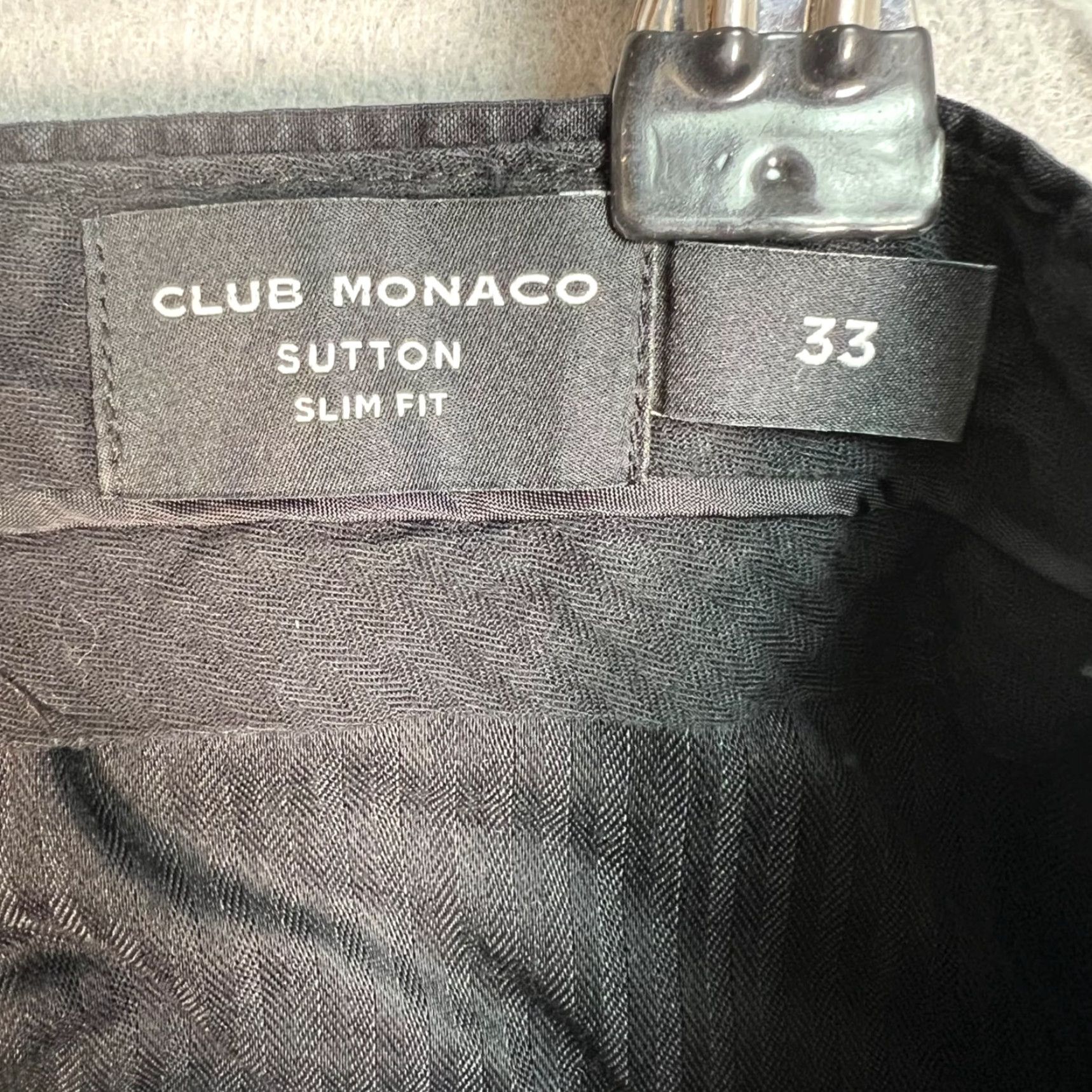 Club Monaco VINTAGE Club Monaco Mens Chino Pants Slim Fit Black Cotton Nylon 33 Adult Mens 33 Black Chino 90s/Conference? Size US 33 - 3 Thumbnail