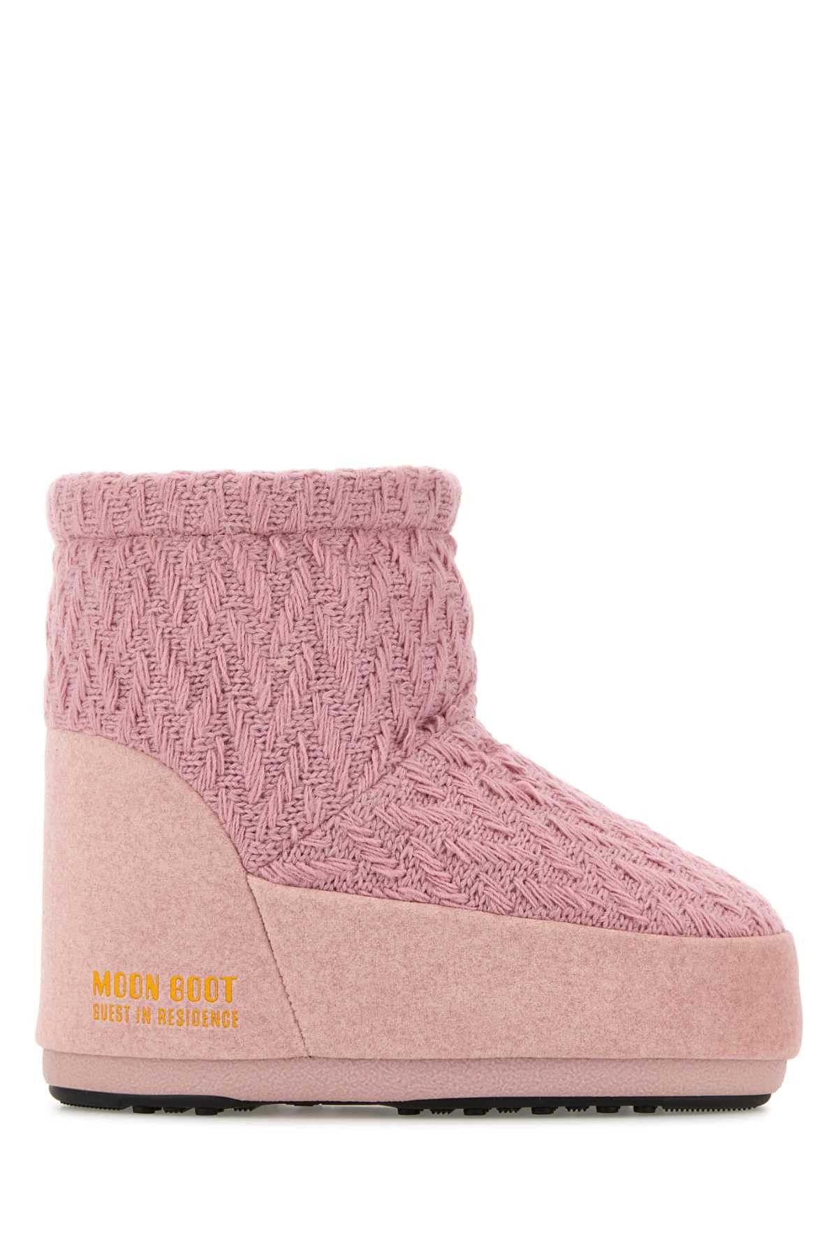 Moon Boot Pink Fabric Moon Boot X Guest In Residence Icon Low Ankle Boots Size US 10 / IT 40 - 1 Thumbnail