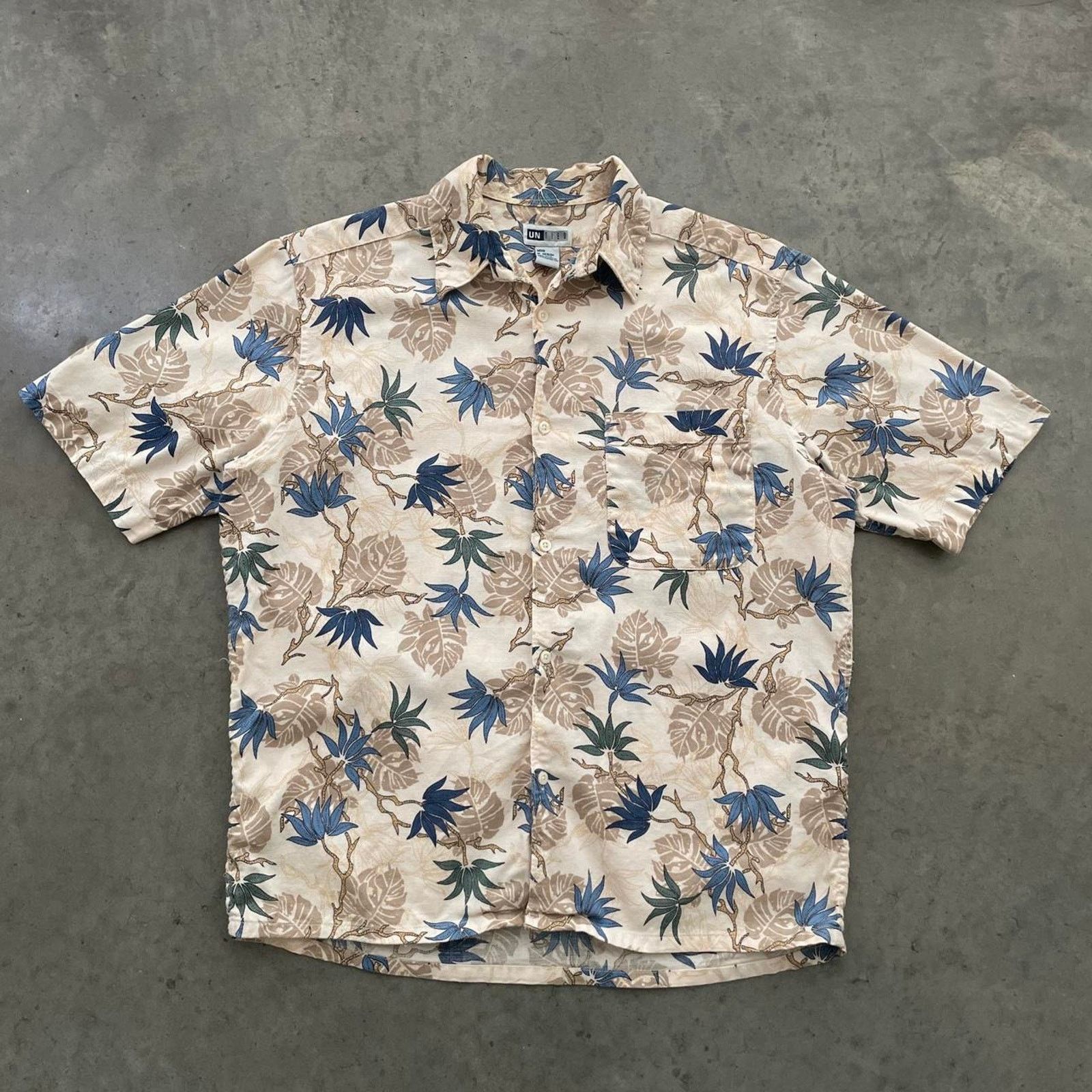 Vintage Vintage Untied Cream Tropical Hawaiian Shirt Size US M / EU 48-50 / 2 - 1 Thumbnail