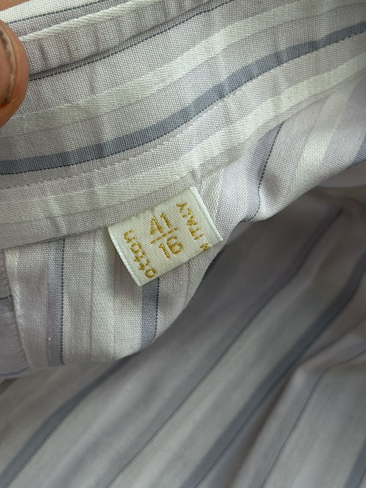 Brioni BRIONI Cotton Striped Shirt Size US L / EU 52-54 / 3 - 3 Thumbnail