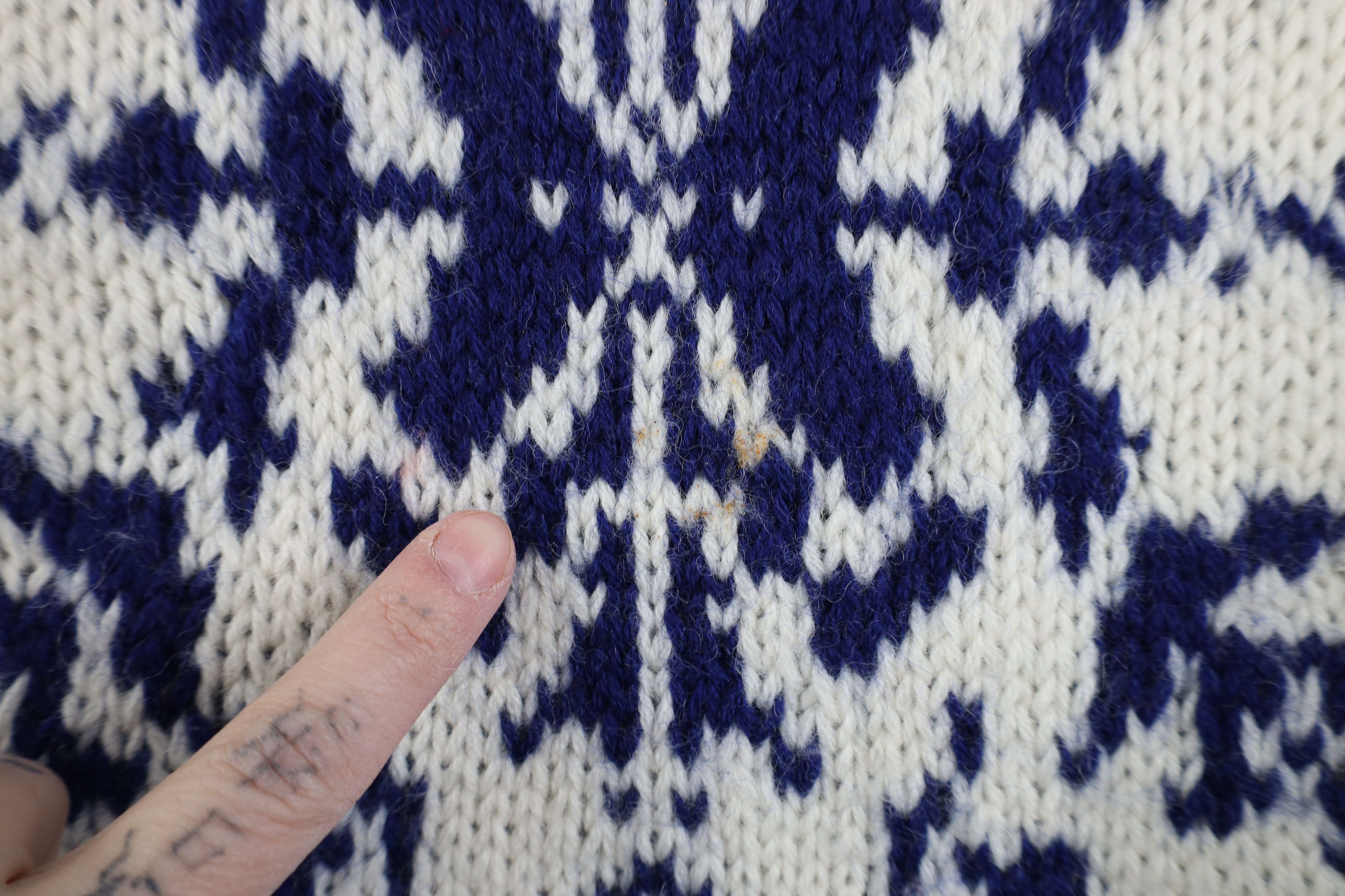 Vintage Vintage 90s Streetwear Fair Isle Snowflake Mock Neck Sweater Size M / US 6-8 / IT 42-44 - 5 Thumbnail