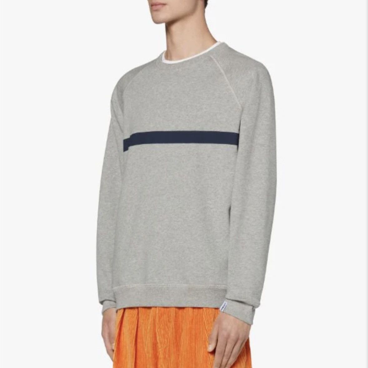Mackintosh 🌿Mackintosh Crew Neck Sweatshirt GJM-207 - Grey x Navy🌿 Size US M / EU 48-50 / 2 - 5 Thumbnail