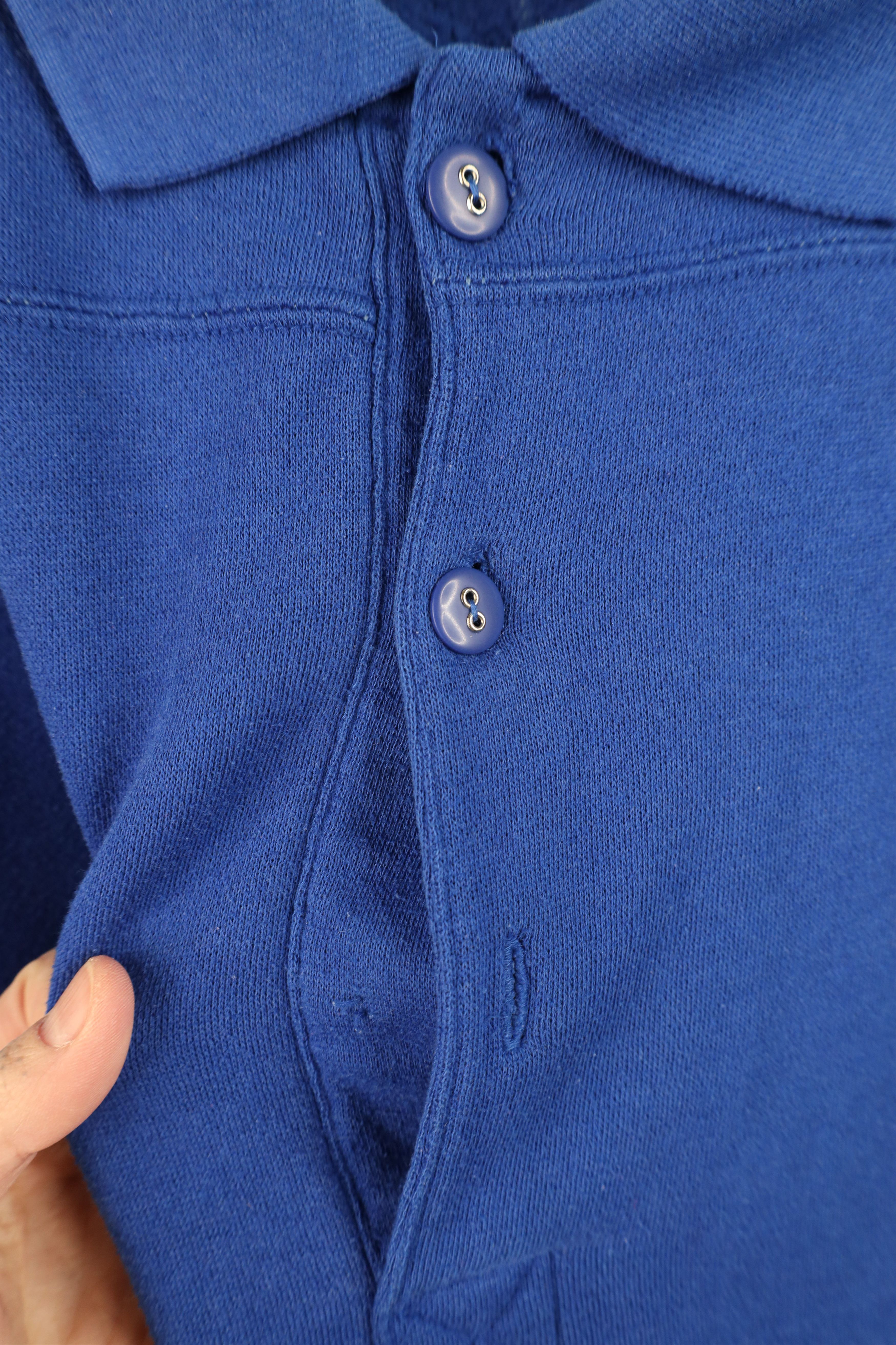 Vintage Vintage 90s Streetwear Fit Collared Pullover Sweatshirt Blue Size XL / US 12-14 / IT 48-50 - 4 Thumbnail