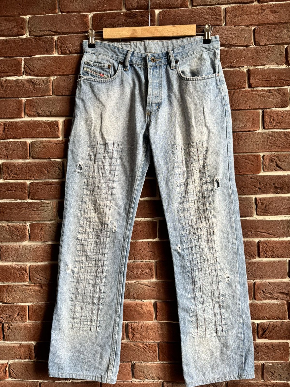 Diesel Vintage Y2k Rare Diesel Mud Wash Blue Jeans Pant Hype 32 Size US 32 / EU 48 - 1 Thumbnail