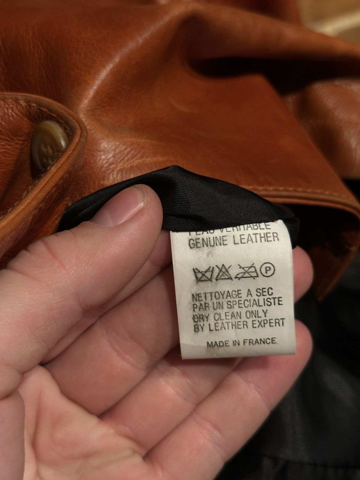 Vintage A.P.C Leather Jacket in Orange, Women's (Size S) — image 4 of 5