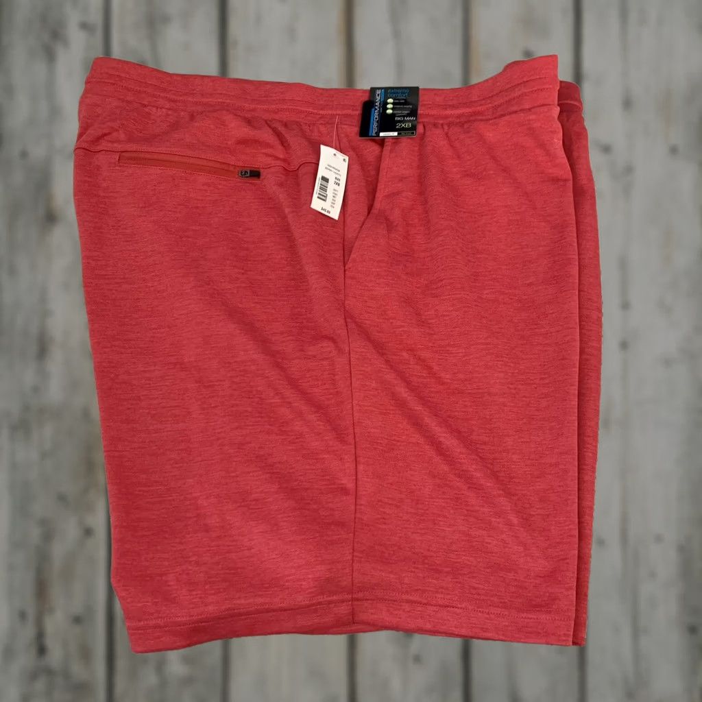 Roundtree & Yorke Roundtree Yorke Performance Shorts Mens 2XB Extreme Comfort Wicking NEW Red Athletic Big Size US 39 - 1 Thumbnail