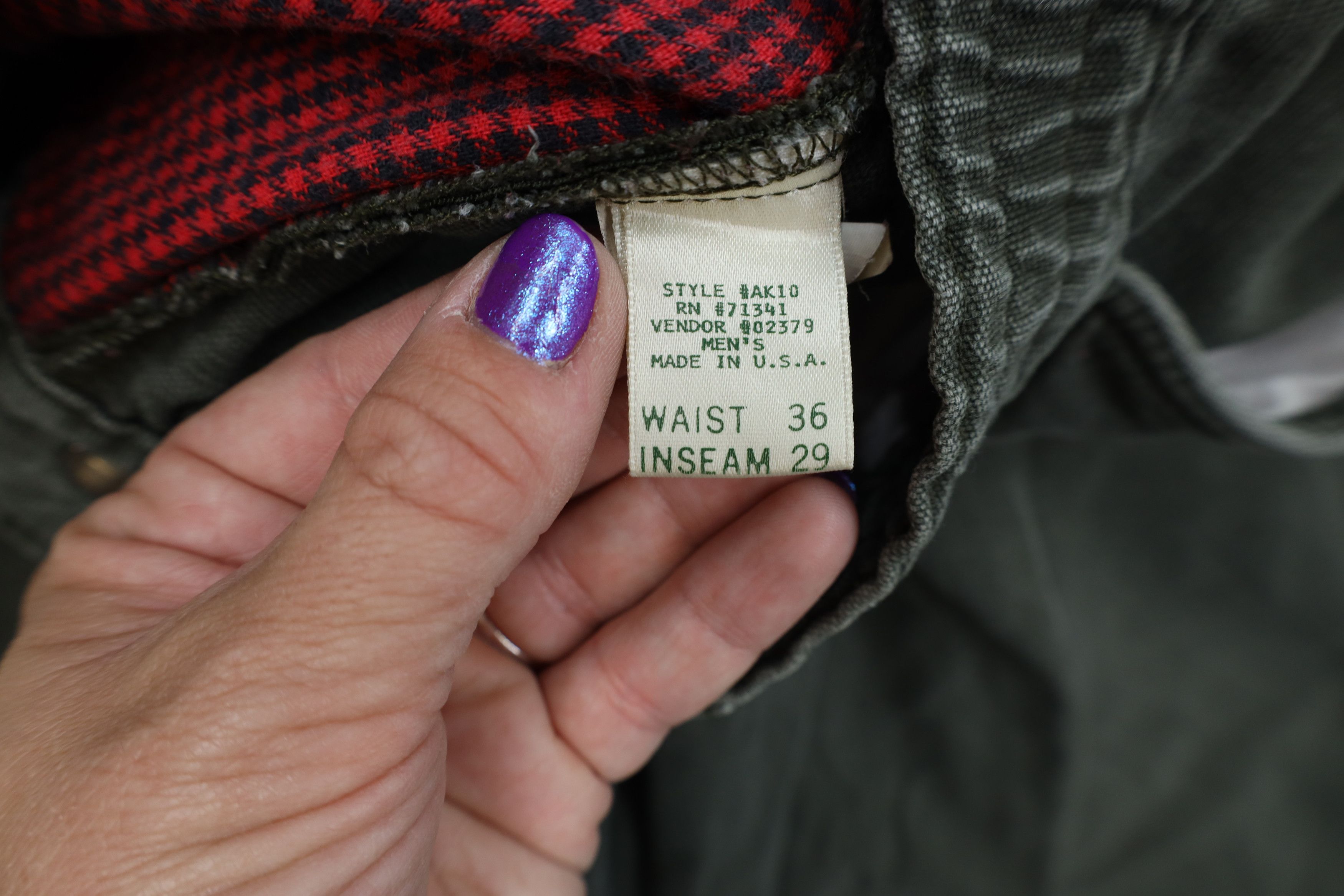 L.L. Bean Vtg 90s LL Bean Lined Canvas Wide Leg Pants Green USA Size US 36 / EU 52 - 8 Thumbnail