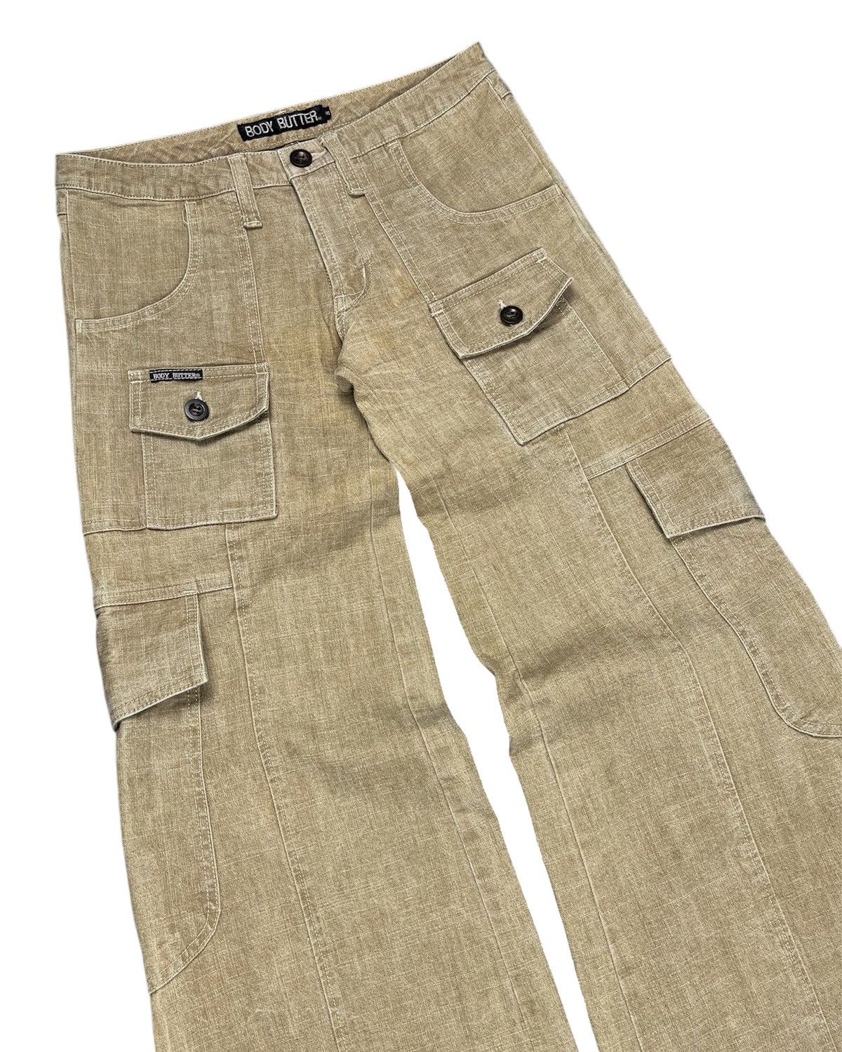 Japanese Brand 2000s Body Butter Flared Multi Pocket Pants Size US 29 - 3 Thumbnail