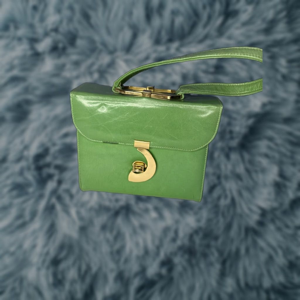 CO VINTAGE May Shoe Co Company Charleston WV Purse Green Hand Bag W Coin Bag Size ONE SIZE - 1 Thumbnail