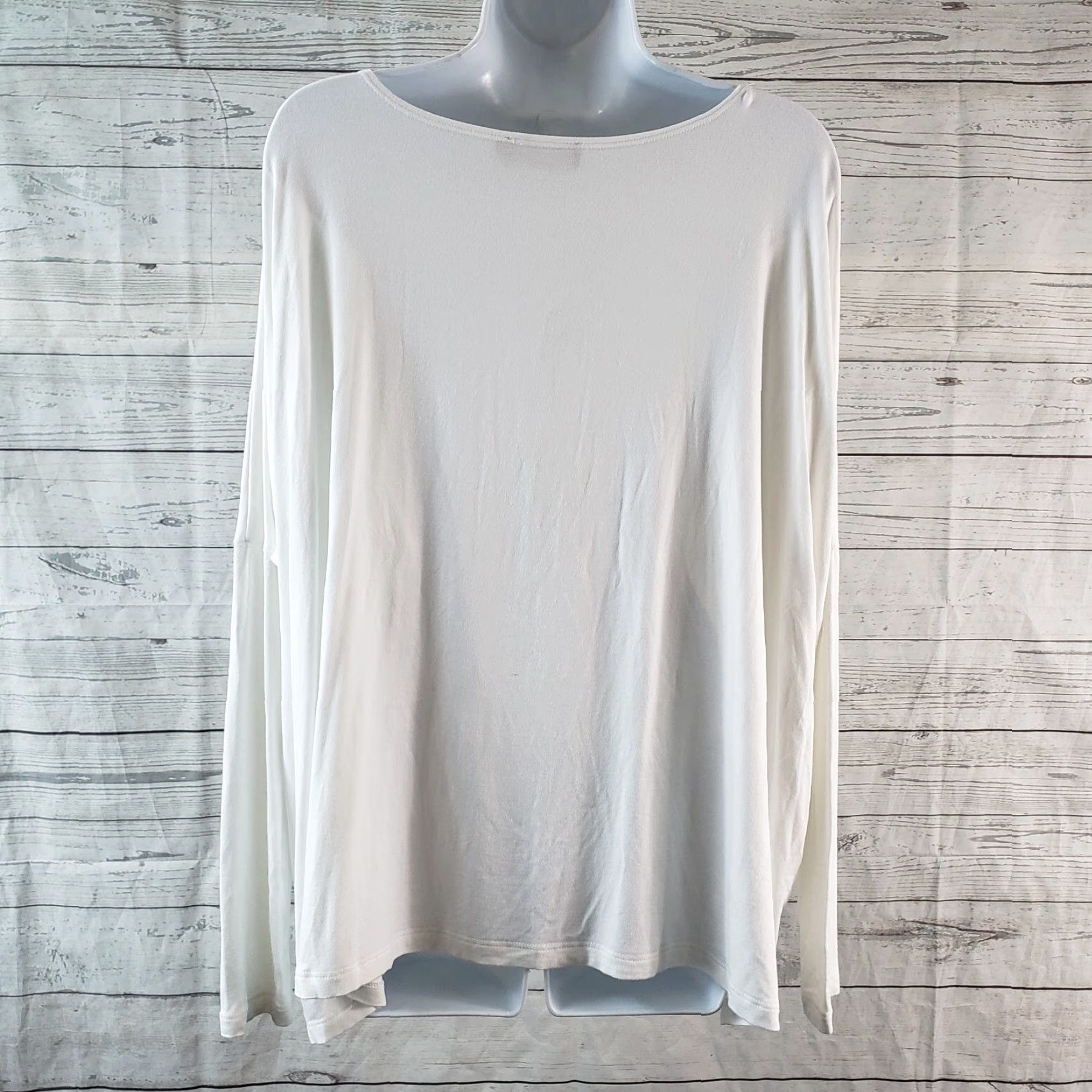 Vintage VINTAGE Hatch Womens The Longsleeve Tee Sz 1 Solid White Rayon Blend Oversized Size S / US 4 / IT 40 - 4 Thumbnail