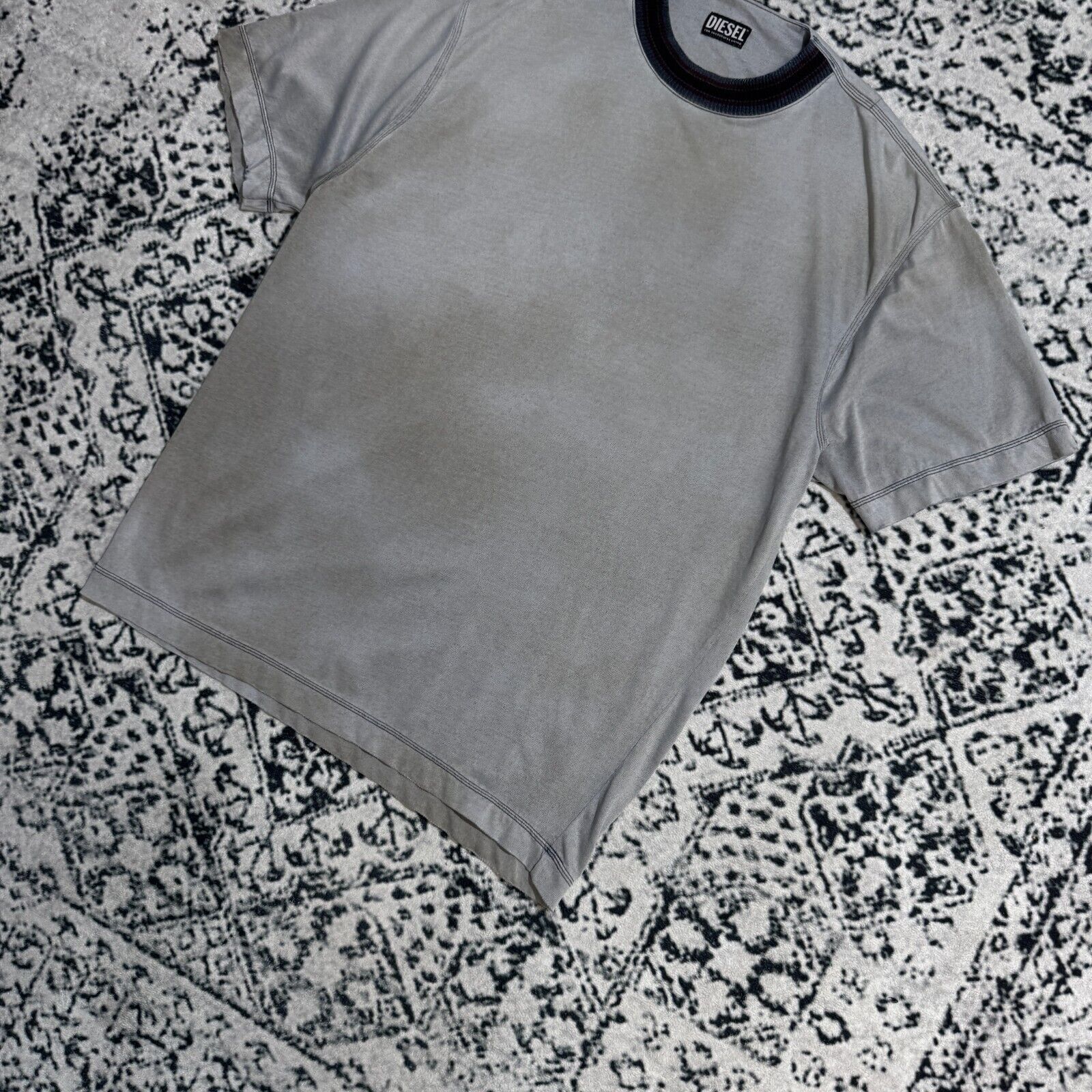 Diesel × Vintage Vintage Diesel Gray Cotton T-Shirt Size XL Archive Washed Size US XL / EU 56 / 4 - 3 Thumbnail