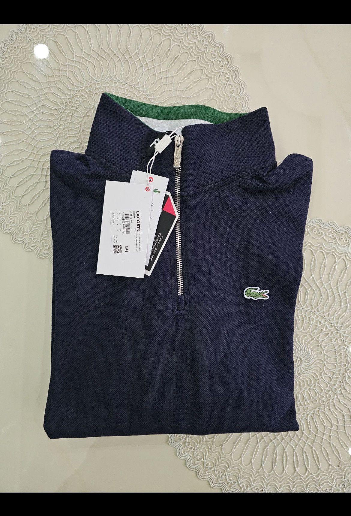Lacoste Lacoste Half Zip Sweatshirt – Size M – Navy Size US M / EU 48-50 / 2 - 2 Thumbnail