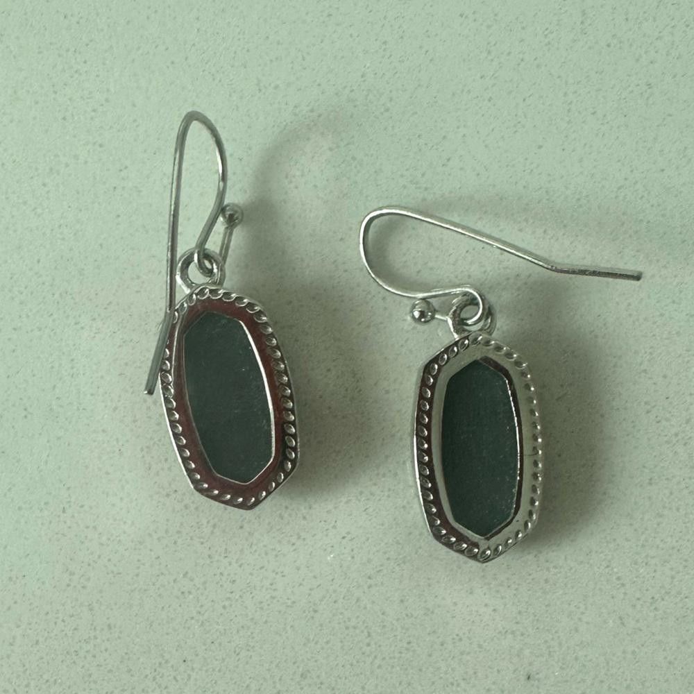 Kendra Scott Kendra Scott Lee Silver Platinum Drusy Small Drop Earrings Size ONE SIZE - 5 Thumbnail