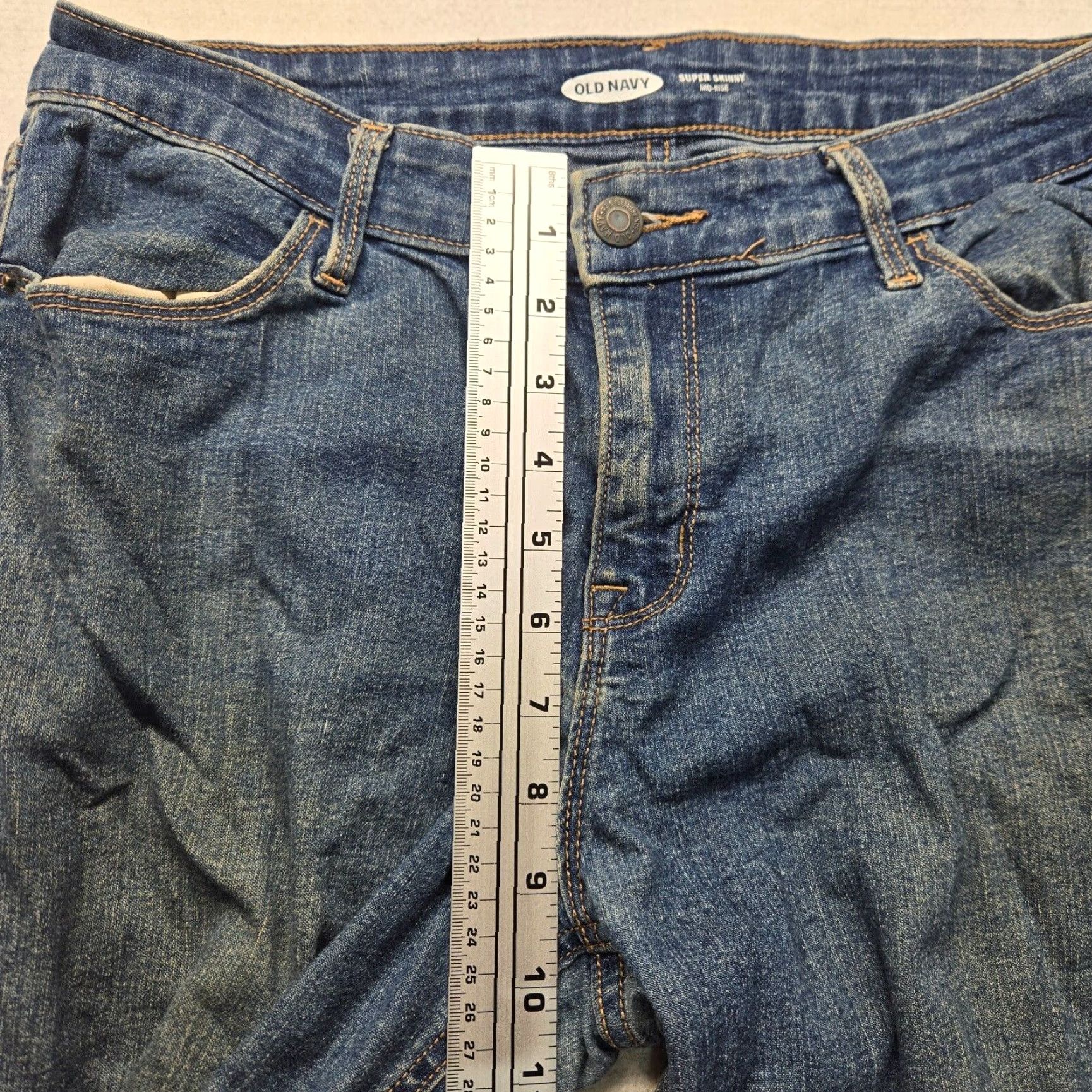 Old Navy Old Navy Jeans Skinny Mid-Rise Blue Denim Pants Women Size 10 Long Size 32" / US 10 / IT 46 - 6 Thumbnail