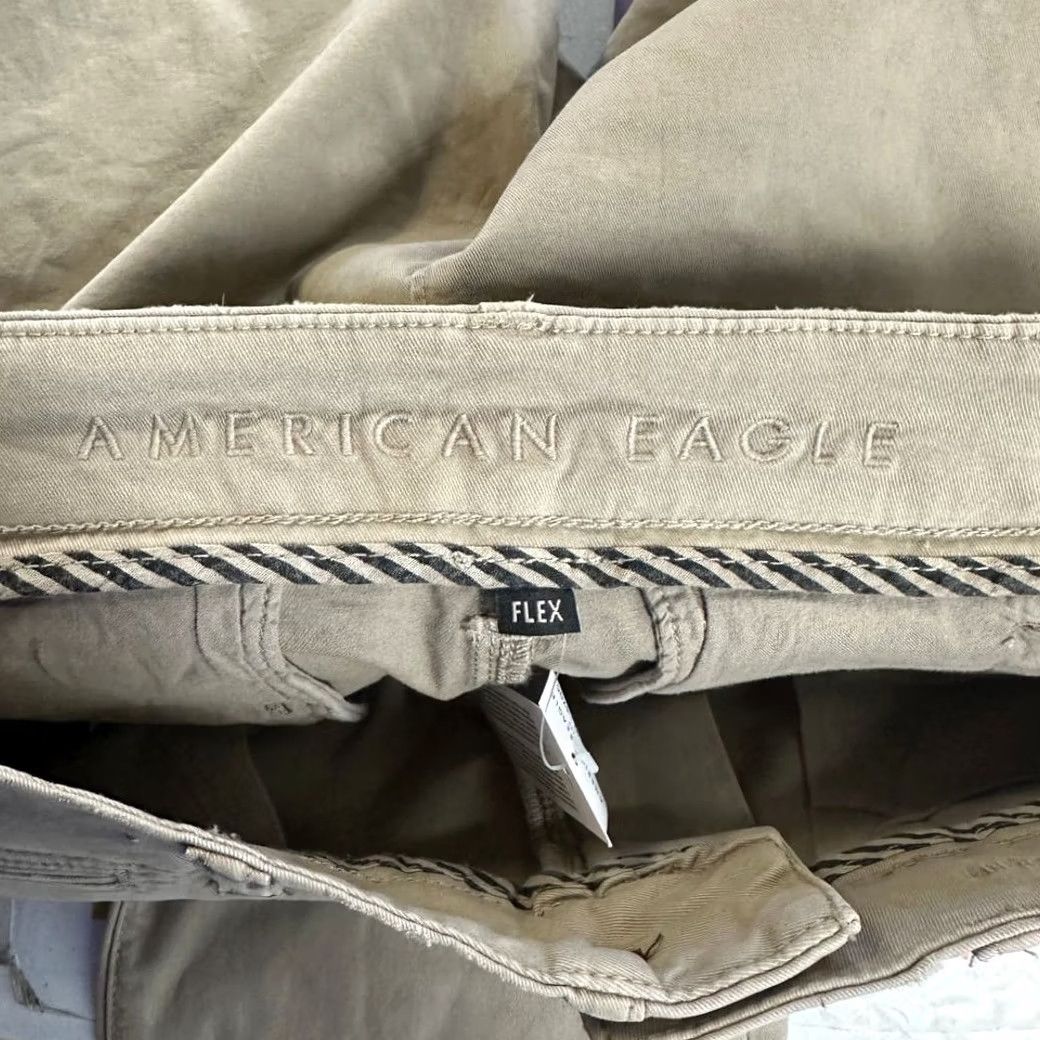Vintage VINTAGE American Eagle Khaki Pants Men 32X34 Beige Slim Fit Destroyed Stretch Casual NEW Size US 32 / EU 48 - 6 Thumbnail