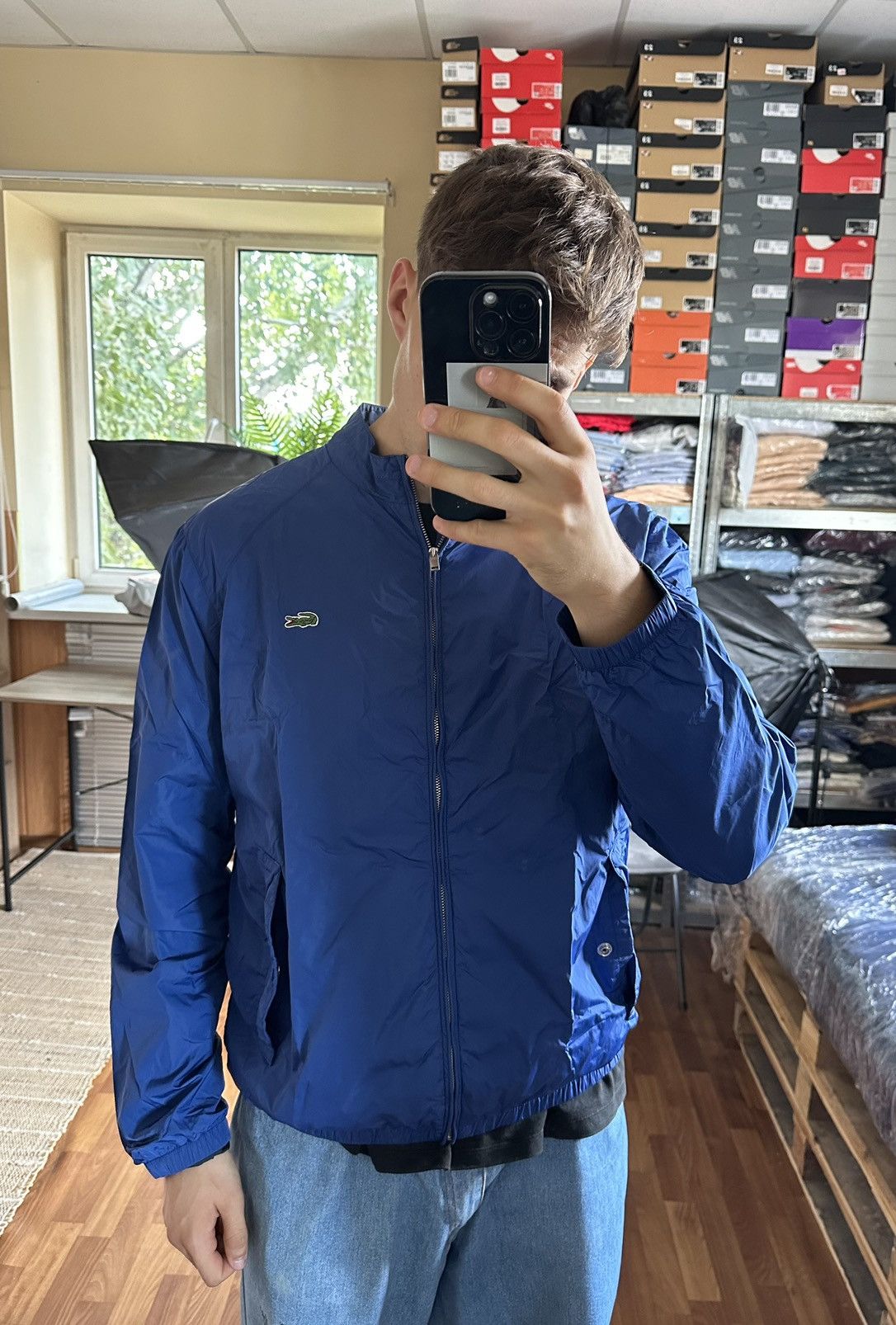 Lacoste × Vintage Vintage Lacoste Track Jacket Y2K Nylon Men’s L Blue Zip Size US L / EU 52-54 / 3 - 22 Thumbnail