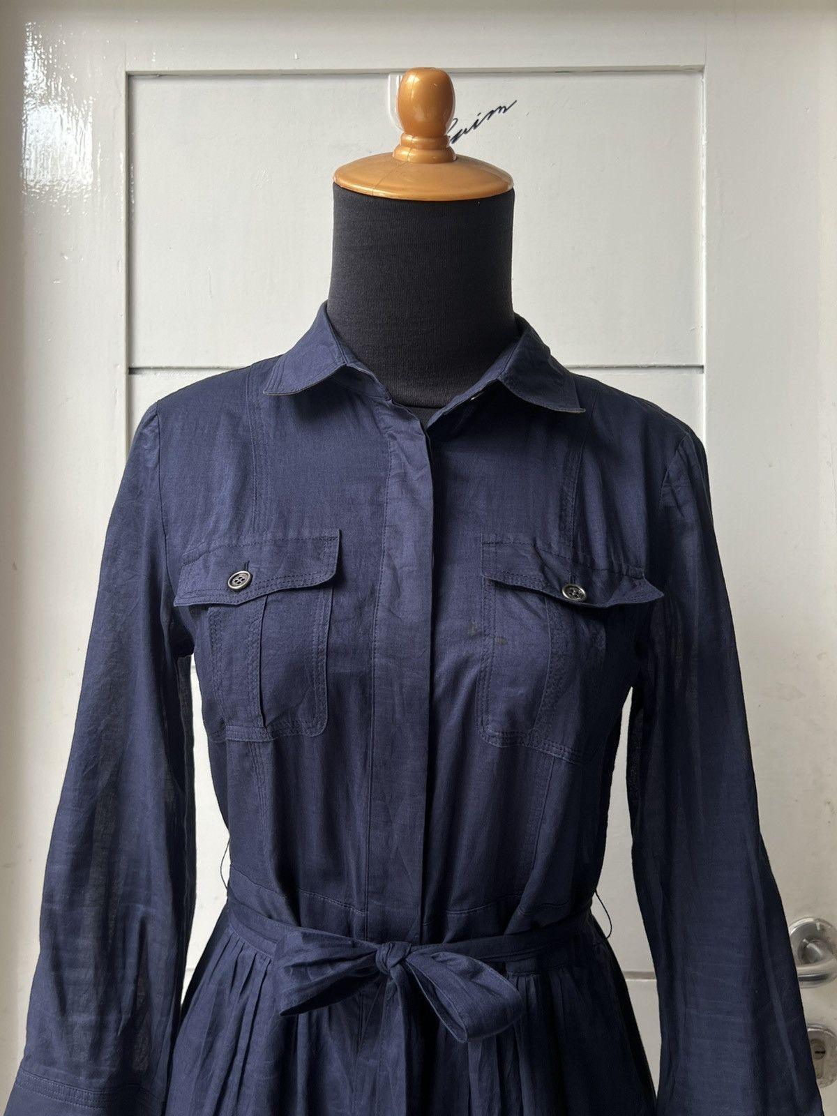 Burberry Burberry London Navy Shirt Dress Size XS / US 0-2 / IT 36-38 - 7 Thumbnail
