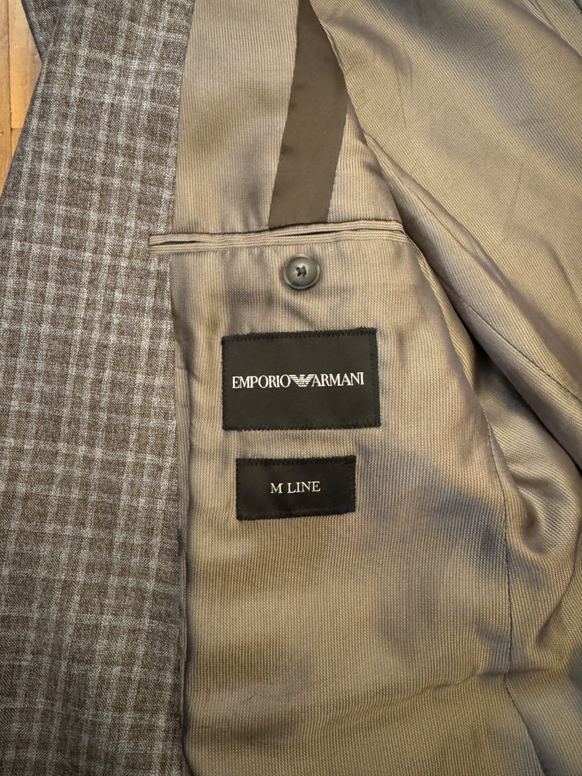 Emporio Armani Emporio Armani M Line Super 130’s Wool Check Blazer (IT 52) Size 52R - 2 Thumbnail