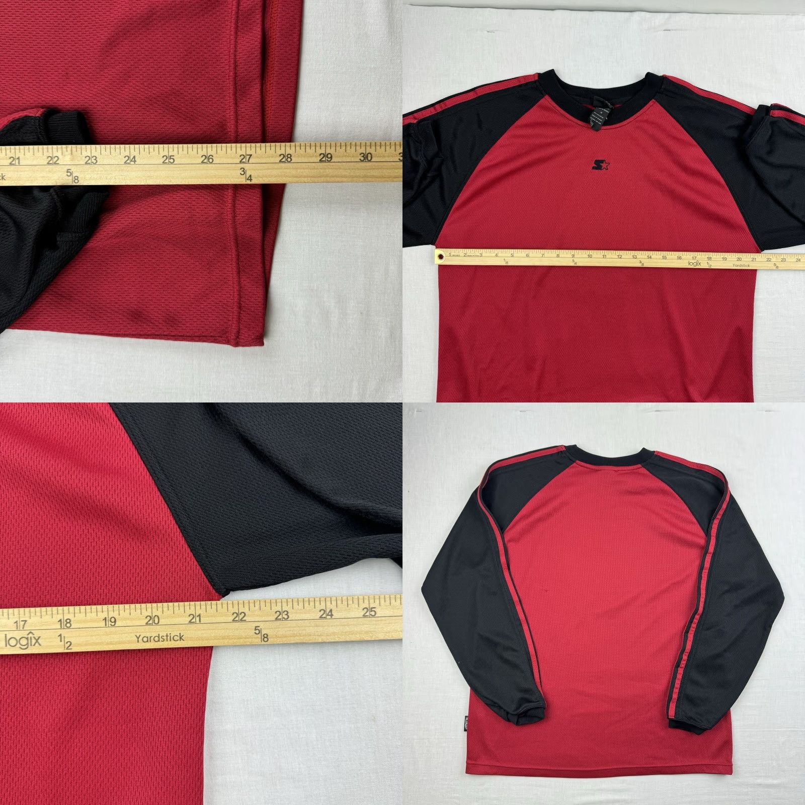 Starter VINTAGE Starter Athletic Long Sleeve Shirt Adult Medium Red Center Logo Sports Shirt Size US M / EU 48-50 / 2 - 8 Thumbnail