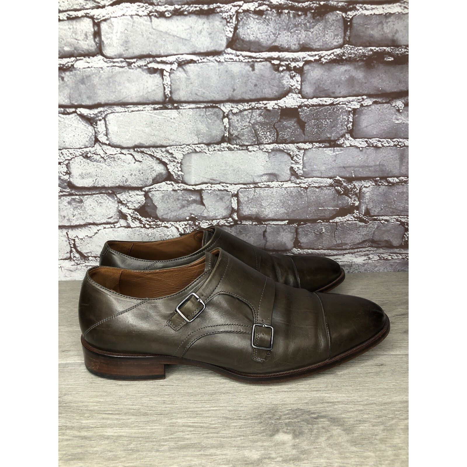 Johnston & Murphy Johnston & Murphy Brown Leather Double Monk Strap Cap Toe Ox Size US 10.5 / EU 43-44 - 10 Thumbnail