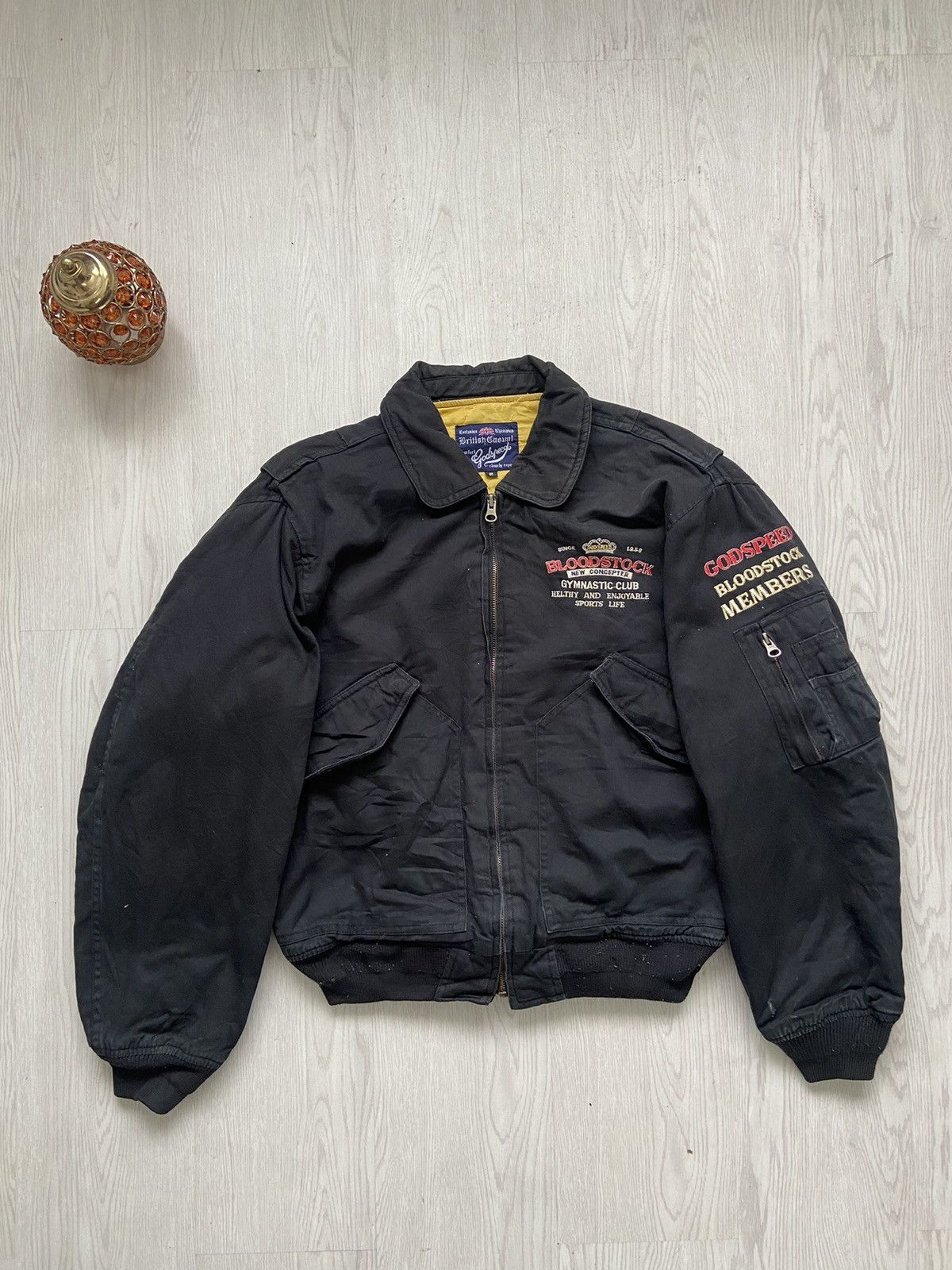 Vintage Vintage 1990’s Bloodstock ‘Godspeed’ Cotton Bomber Jacket Size US L / EU 52-54 / 3 - 1 Thumbnail